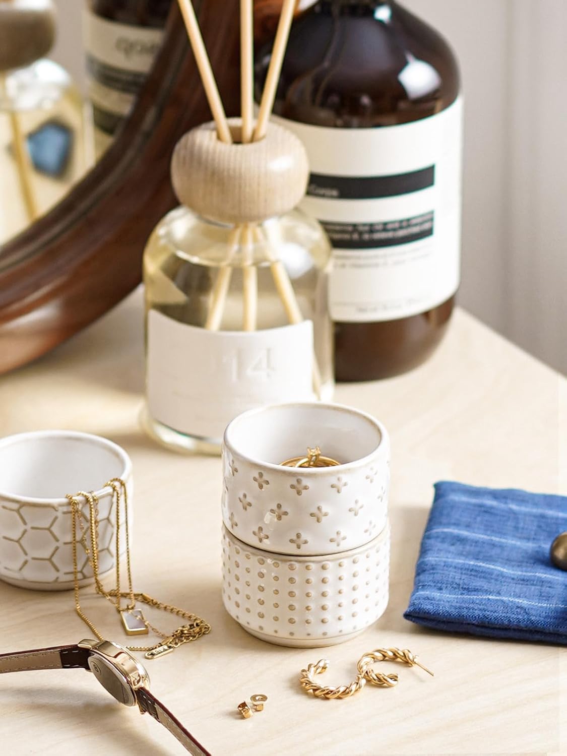 LE TAUCI Tealight Candle Holder, Embossed Ceramic Votive Candle Holders Bulk for Thanksgiving,Christmas, Wedding Table Centerpiece Decor, Set of 36, Arctic White