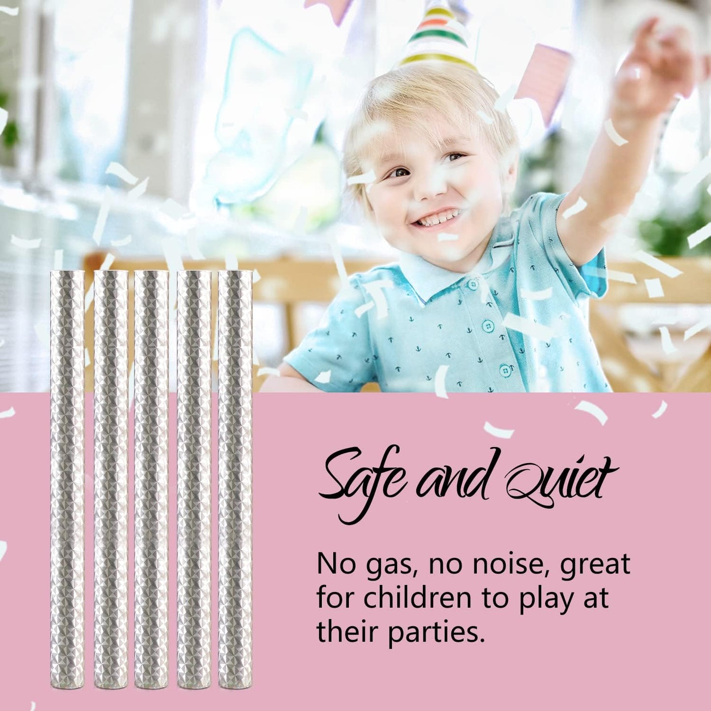 BATTIFE 30Pack White Confetti Wands, 14 Inch Tissue Paper Confetti, Flick Flutter Sticks for Wedding, Celebrations, Anniversary, Birthday, Graduation Party