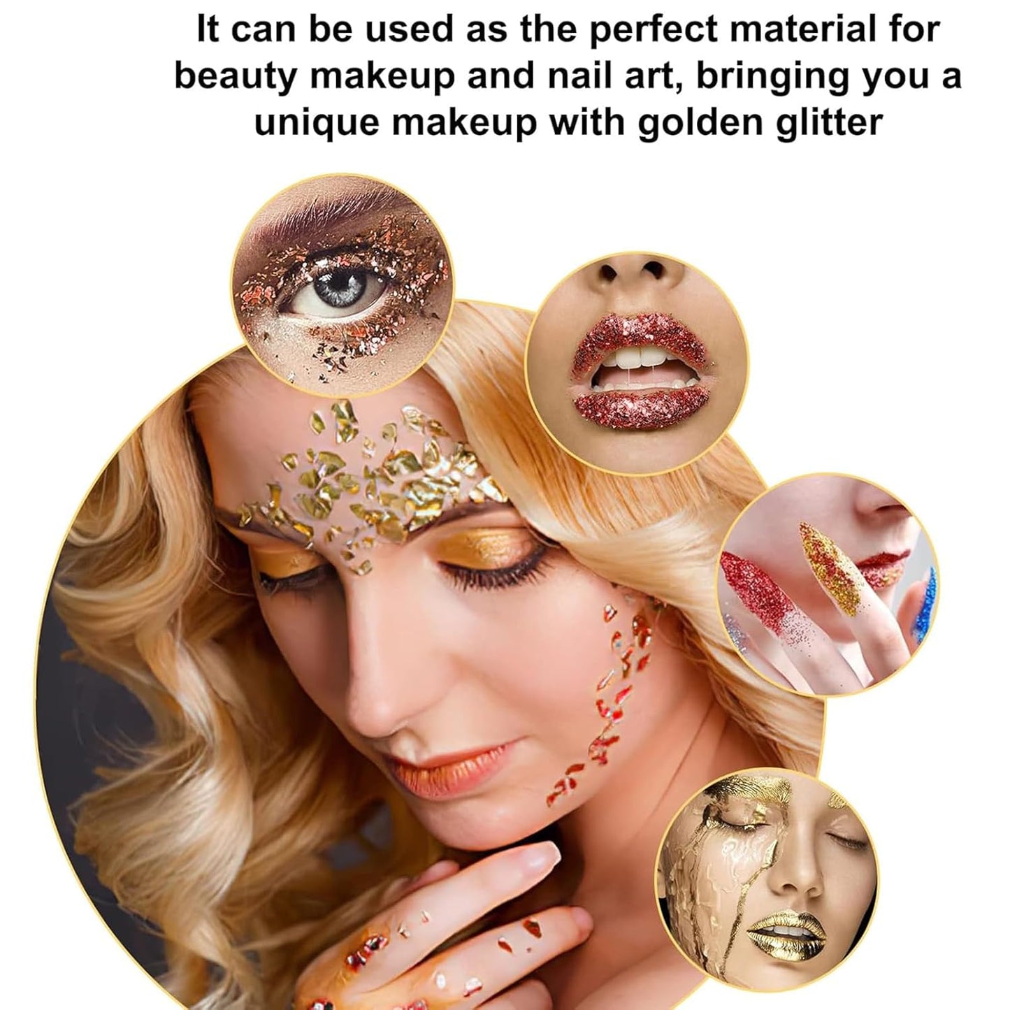 Edible Gold Leaf, Gold Leaf Cake Decoration Gold Flakes Food Gold Foil Decoration Baking Gold Foil Decor Chocolates Decor Gold Leaf Sheets for Cooking Dessert Decoration Crafts Makeup (Gold Silver Rose Gold)