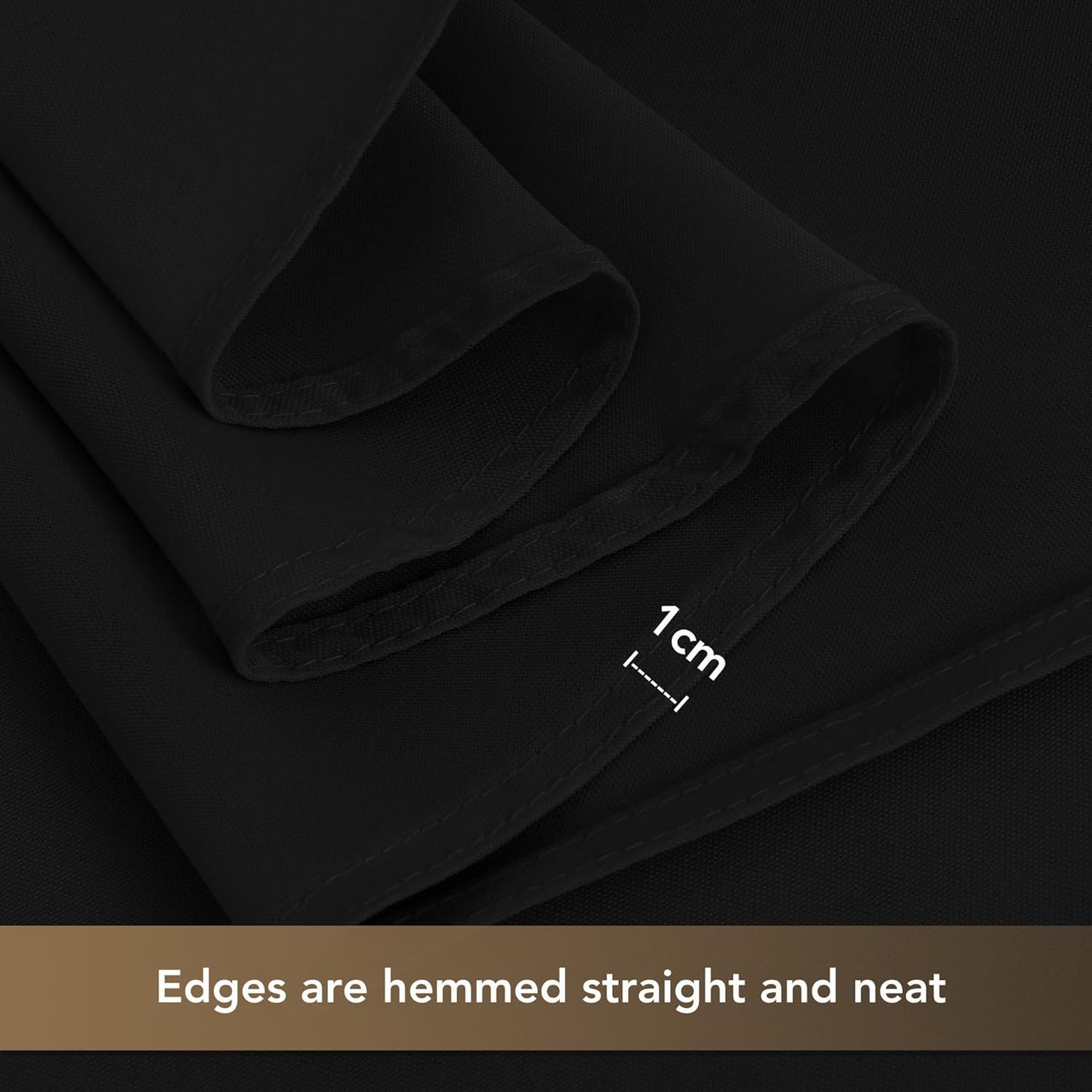 sancua Black Square Tablecloths 85x85 Inch - Fabric Table Cloth for Square or Round Tables, Washable Polyester Table Cover for Outdoor Party, Birthday, Buffet, Resturant