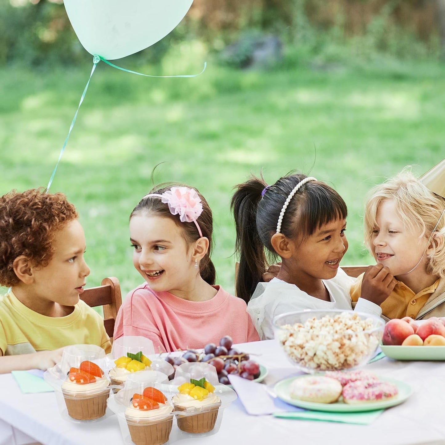 80 Pack Plastic Cupcake Containers 2-Compartment Clear Cupcake Boxes Disposable Cupcake Tray Holders 2 Cavity Cupcake Carriers with Deep Dome For Cupcake Muffin Packaging