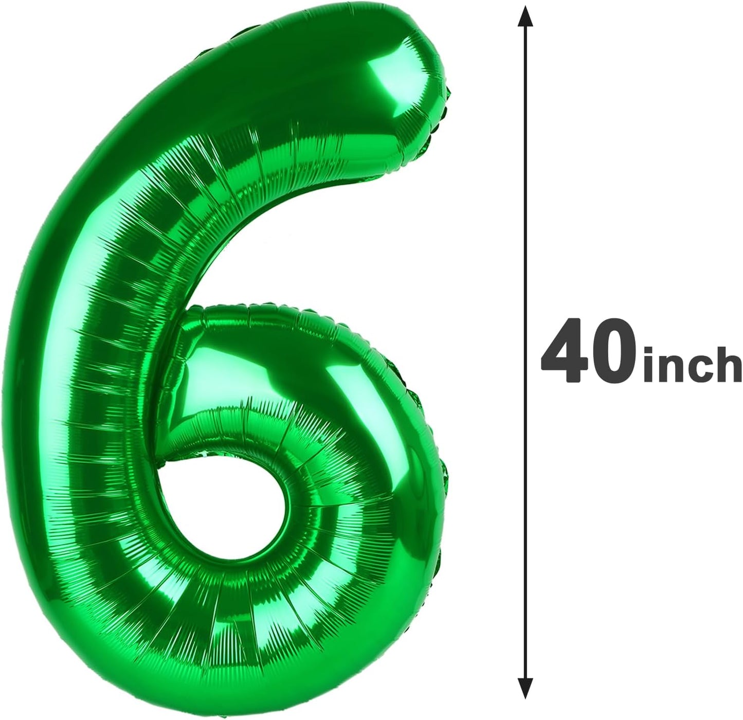 40 Inch Green Mylar Foil Number 16 Birthday Balloon, Digital Balloons for 16 Boy Girl Party Decorations Supplies, Big Helium Balloon Numbers for 16 Men Women Anniversary