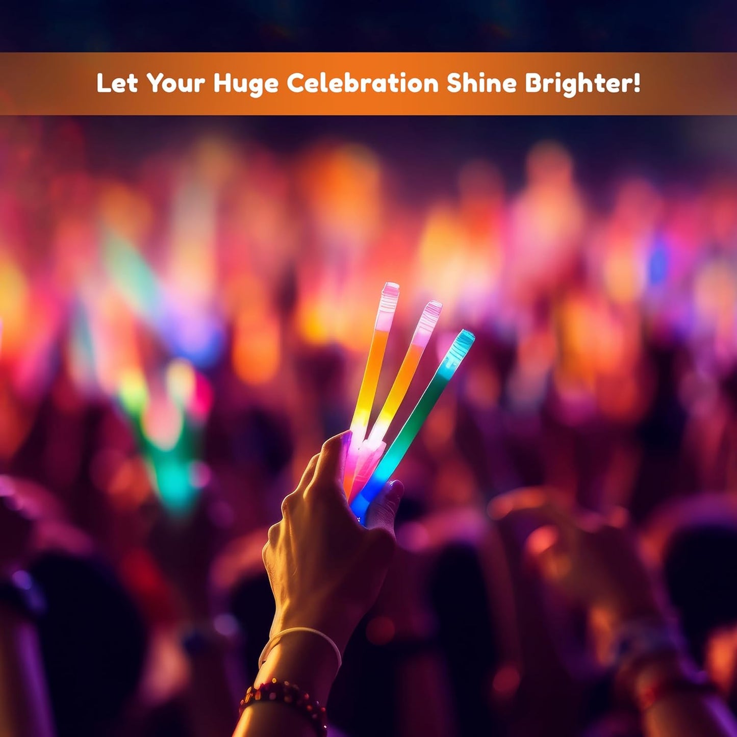 Glow Fever Glow in The Dark Sticks - 100 ct 6" Glow Sticks Bulk Party Pack with End Caps & Lanyards - Glow Party Favors for Concert, Festival, & Wedding Neon Light Sticks by Party Dragon, Green