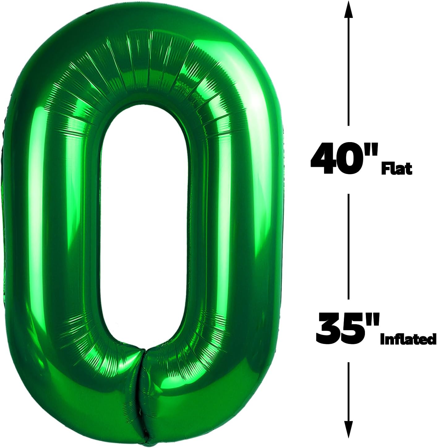 Green 40 Inch 10 100 Number Balloons, 10 100 Decorations for 10 100 Birthday, Foil Giant Birthday Graduations Anniversary Party Balloons