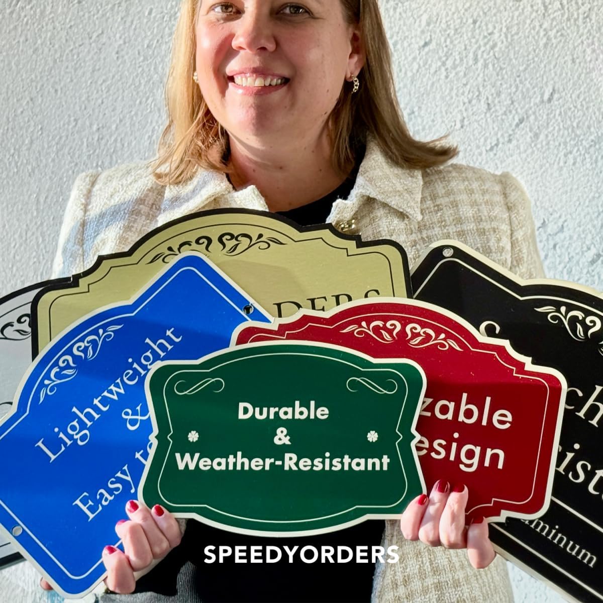 Custom Decorative Outdoor Metal Sign - Personalized Aluminum Driveway Sign, Waterproof, Made in USA - Design 3 Forest Green 42x28 In