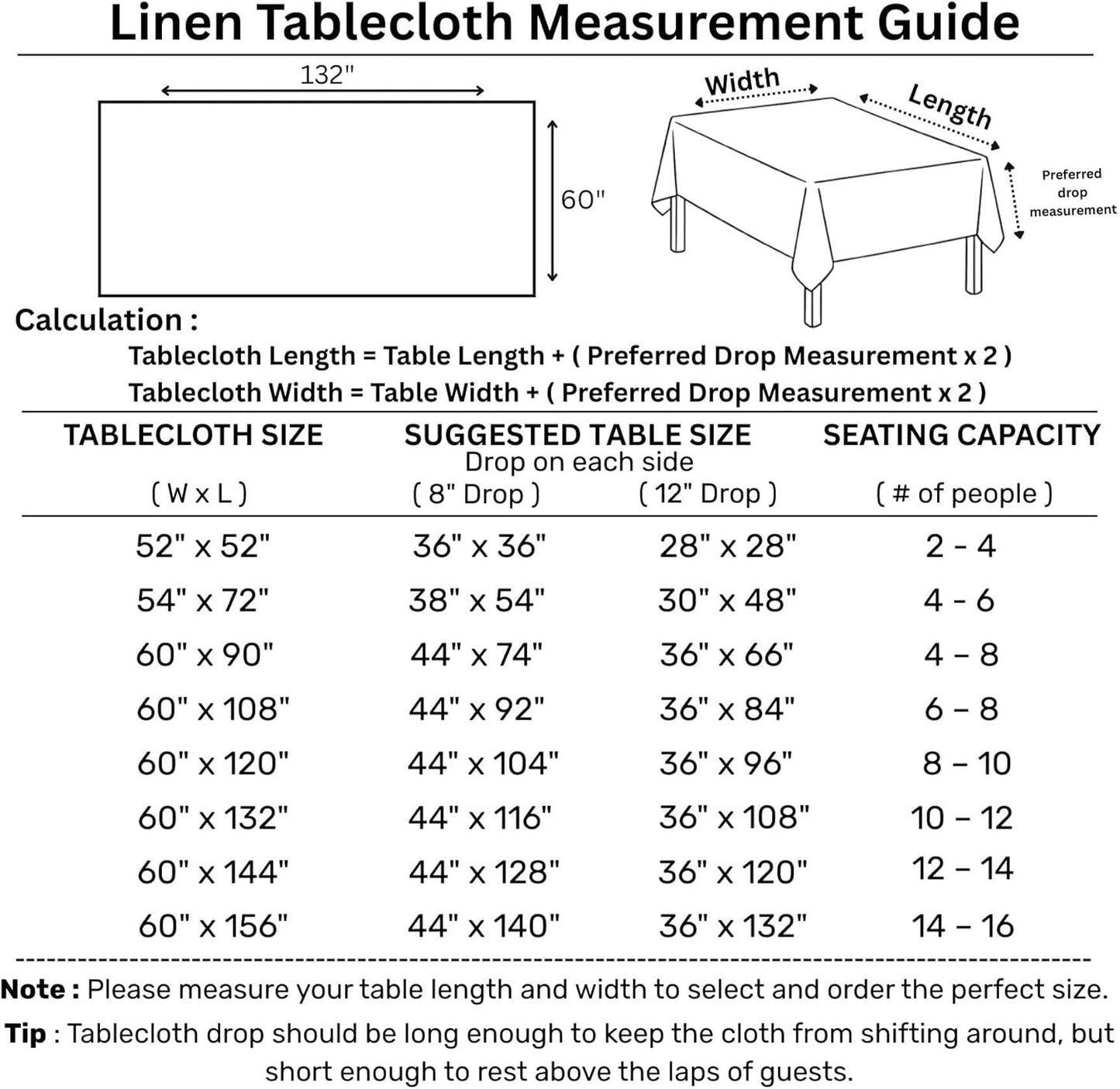 Solino Home Linen Tablecloth 60 x 132 Inch - Classic Hemstitch 100% Pure Linen Moss Green Table Cloth for Rectangle Tables - Machine Washable Tablecloth for Fall, Autumn, Thanksgiving