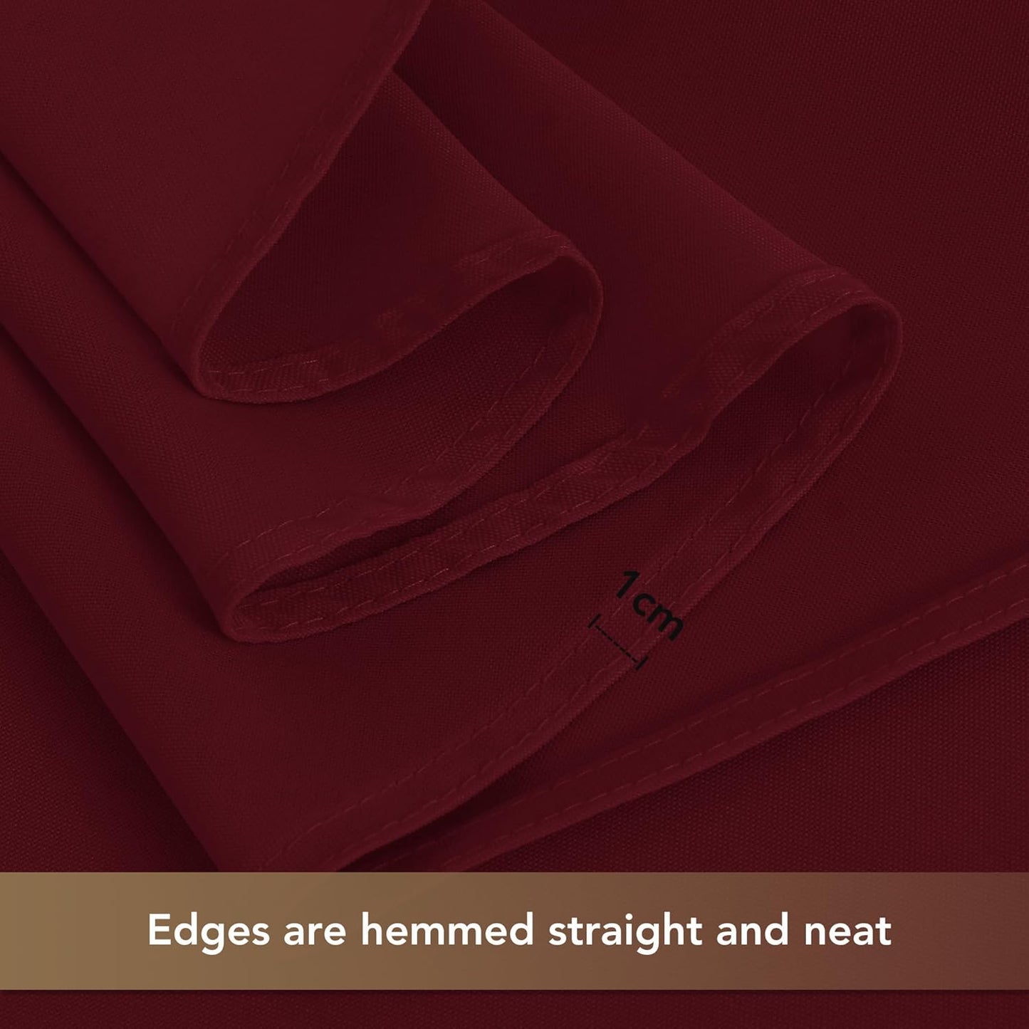 sancua Small Square Tablecloths 36x36 Inch - Burgundy Table Cloth for Square or Round Tables, Washable Polyester Fabric Table Cover for Christmas Nightstand End Bedside Tables