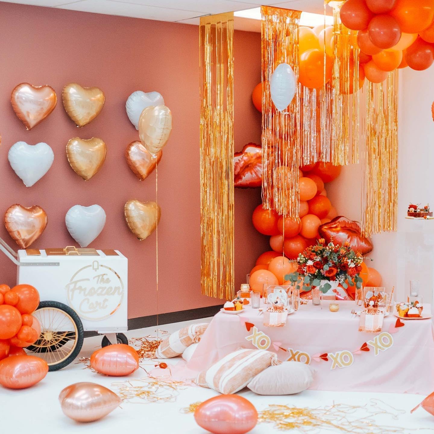 Rose Gold Heart Shaped balloons Pack of 12,18 Inch White Love Valentine Balloons Pink Heart Romantic Balloons For Valentines Day Propose Marriage Wedding Bridal Shower Engagement Party Decorations