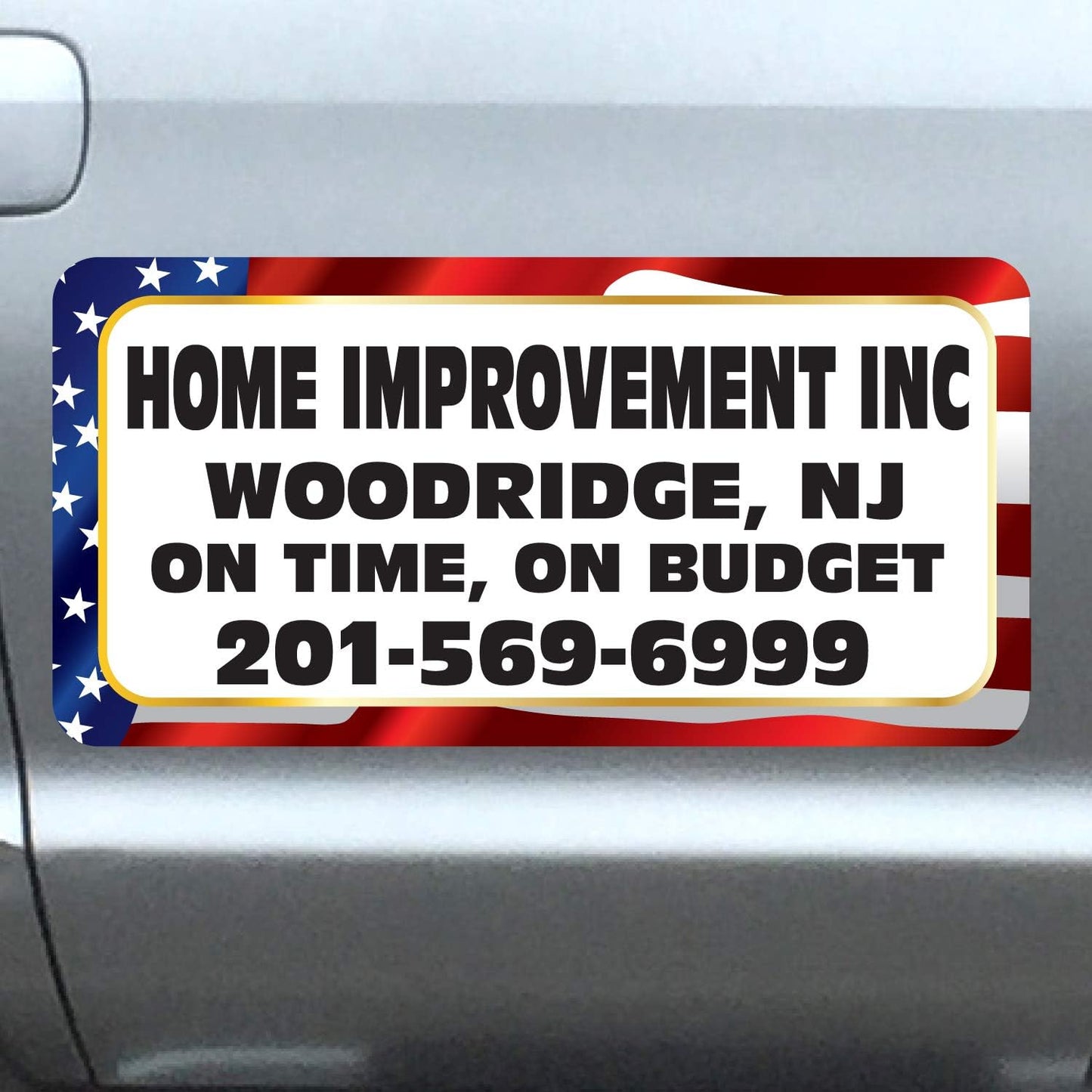 Car Magnet Signs Custom - 24"x12" (Set of 2), 30-mil Thickness with Rounded Corners (US Flag)