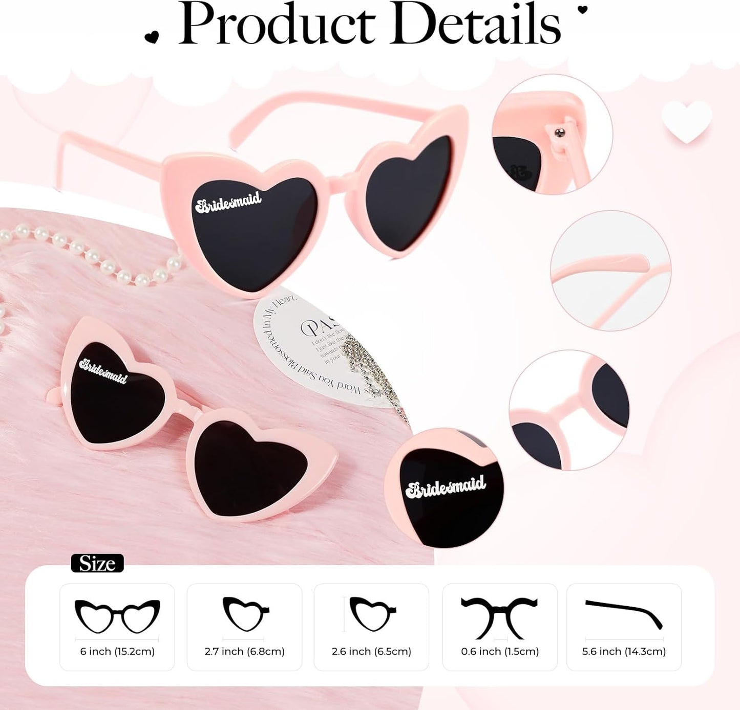 YOGFIT Heart Sunglasses for Women Fashion Classic Love Eye Protection Sunglasses Vintage Cute Heart Sunglasses
