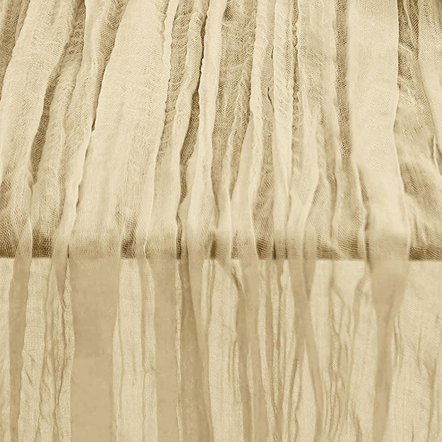 1 Pack Beige Cheesecloth Table Runner 35x120 Inch 10Ft Rustic Gauze Cheese Cloth Table Runner Sheer Cheesecloth Table Runners for Wedding Party Bridal Shower Decoration