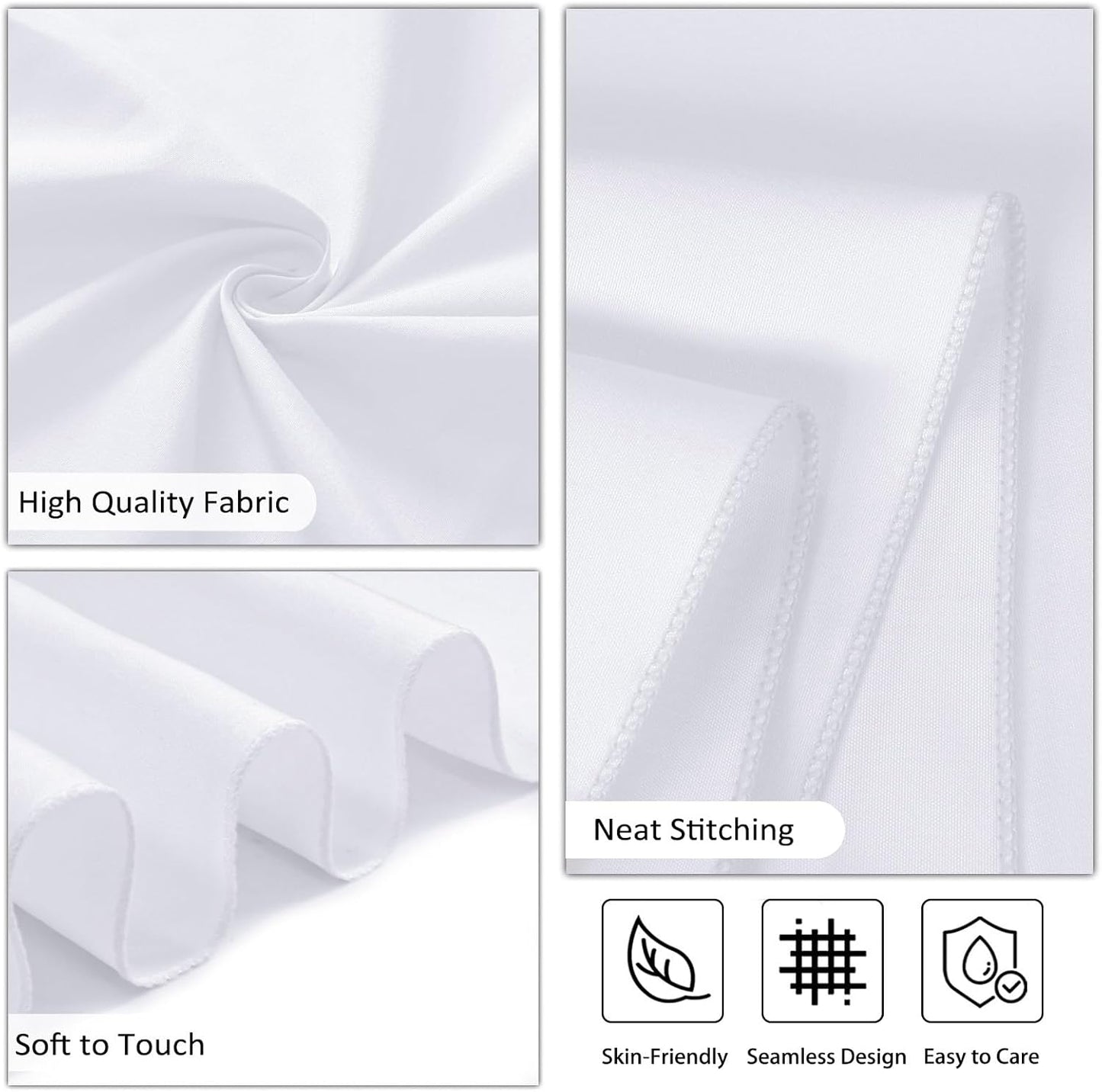 12 Pack White Table Cloth 60 x 126 Inch Rectangular Tablecloths for 8 Foot Rectangle Tables, Wrinkle Resistant White Tablecloth Washable Polyester Fabric Table Covers for Buffet Wedding Party Banquet