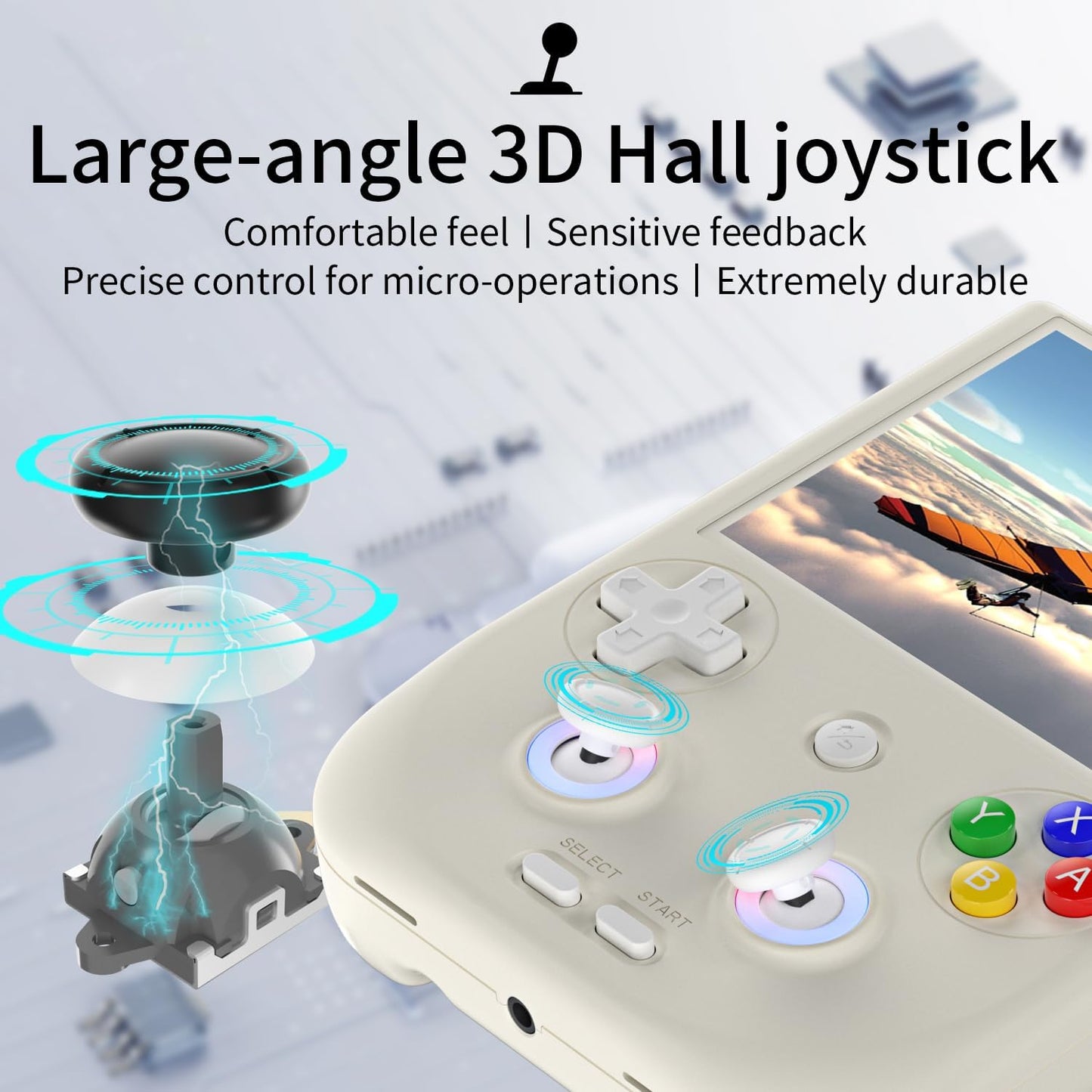 RG406V Handheld Game Console Preloaded Games RG 406V 4-inch IPS Multi-touch Screen Retro Game Console 128G UFS2.2 Android 13 Retro Emulator RG406V 5500mAh Battery 1080p DP WIFI Bluetooth Beige White