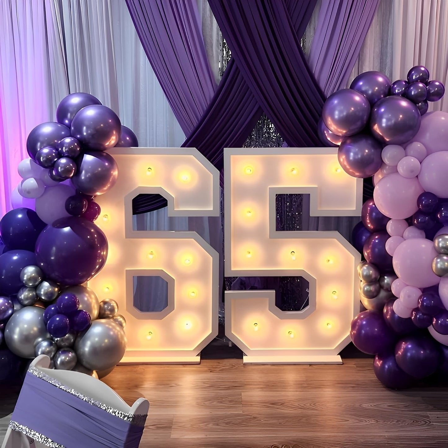 Purple Balloons Royal Purple Balloon, 50PCS Metallic Purple Confetti Latex Balloons Party Decorations 12 Inch for Birthday,Graduation,Bridal Shower,Wedding Decorations