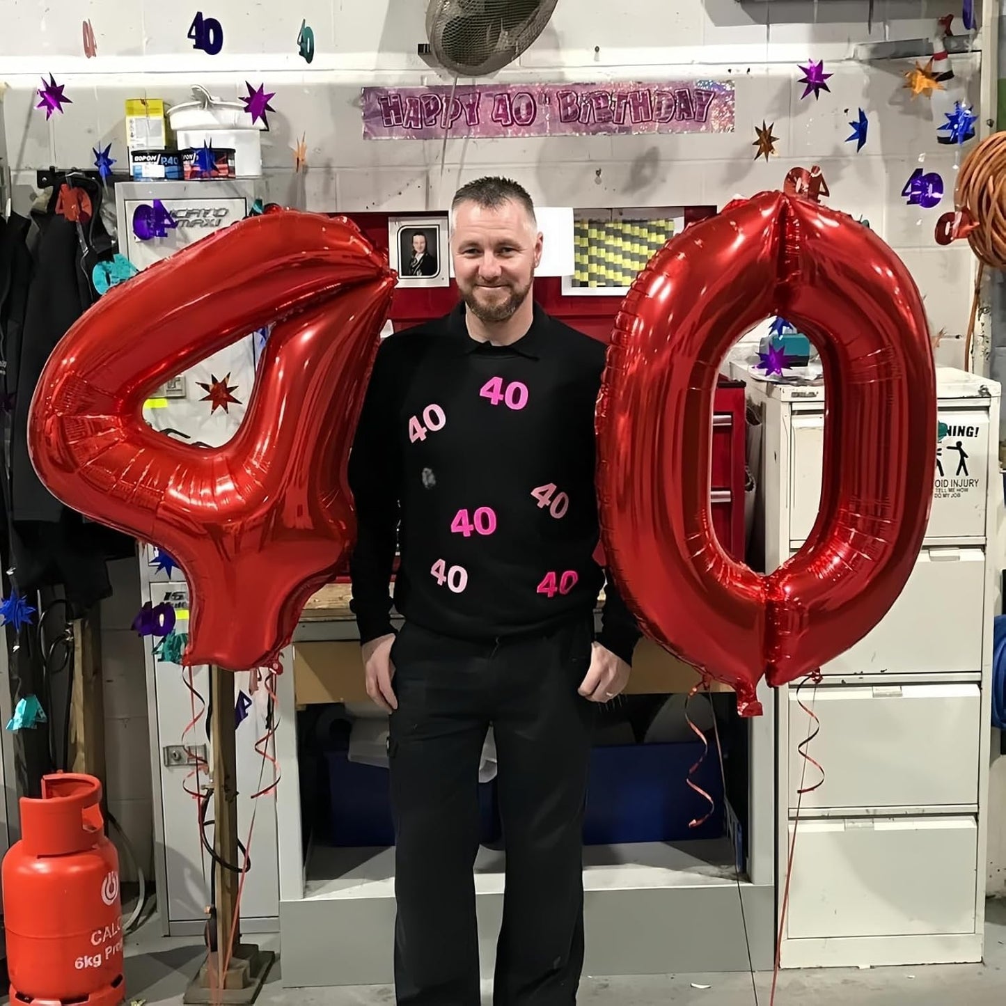 Red 9 Balloons for Boys, 40 Inch Large Foil Number Balloons Set 0-9, Self Inflating Digital 9 Helium Balloon for Girls Women Men Age Birthday Anniversary Party Decorations Photo Shoot Supplies