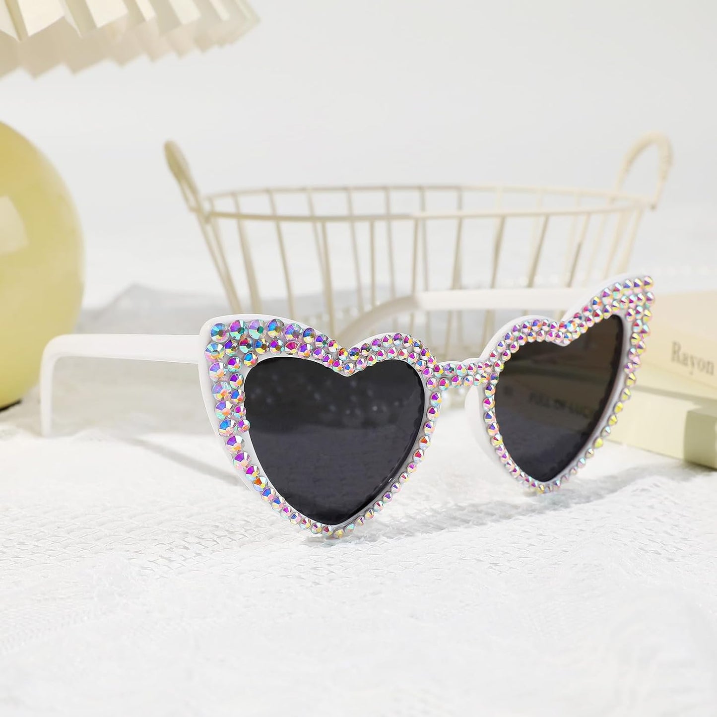 YOGFIT Heart Sunglasses for Women Fashion Classic Love Eye Protection Sunglasses Vintage Cute Heart Sunglasses