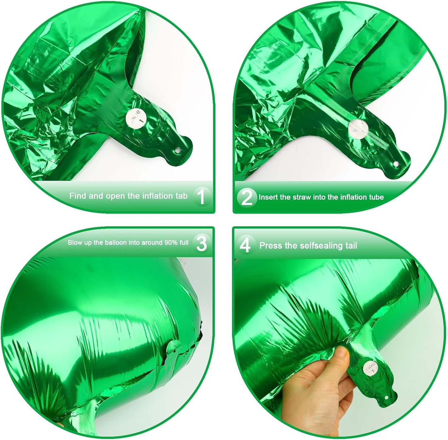 Green 40 Inch 20 Number Balloons, 20 Decorations for 20 Birthday, Foil Giant Birthday Graduations Anniversary Party Balloons