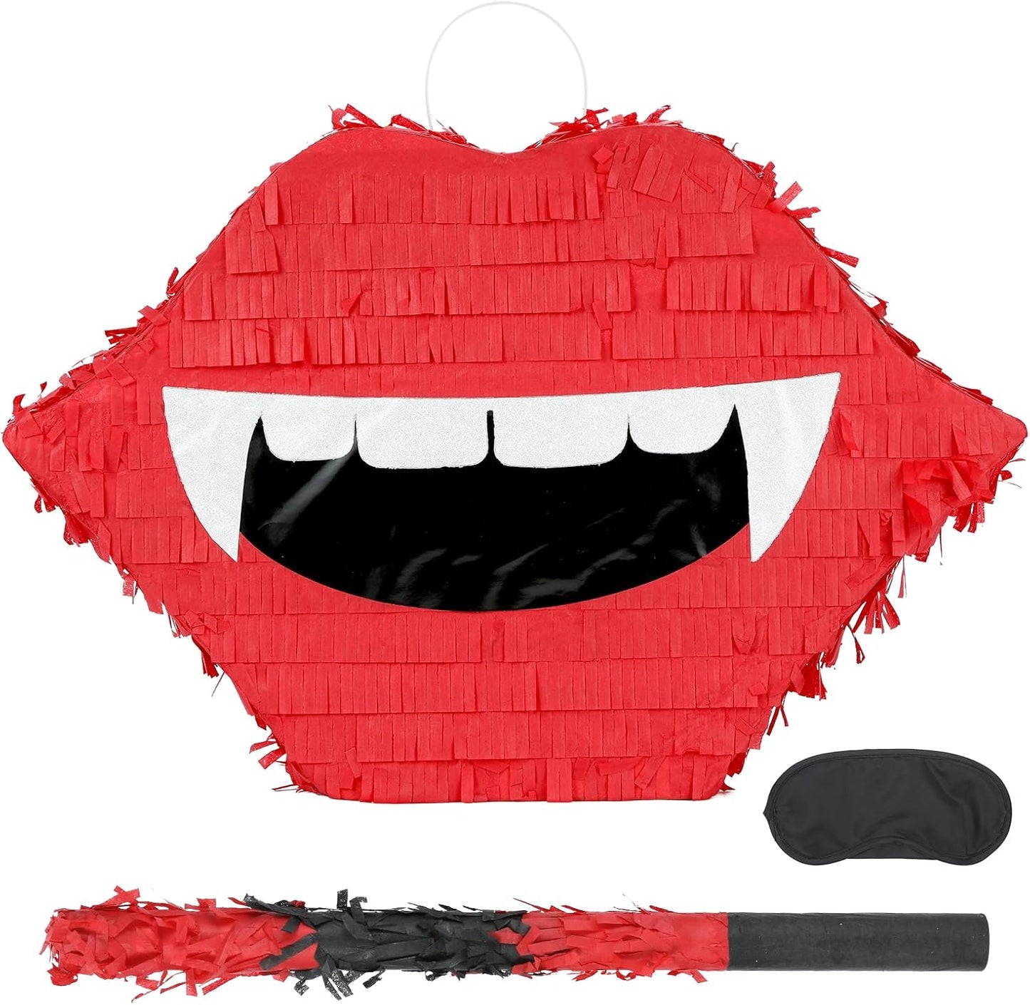 Halloween Vampire Pinatas Bundle with a Blindfold and Bat (16x12.5x4 Inches), Halloween Parties Supplies Game and Decoration