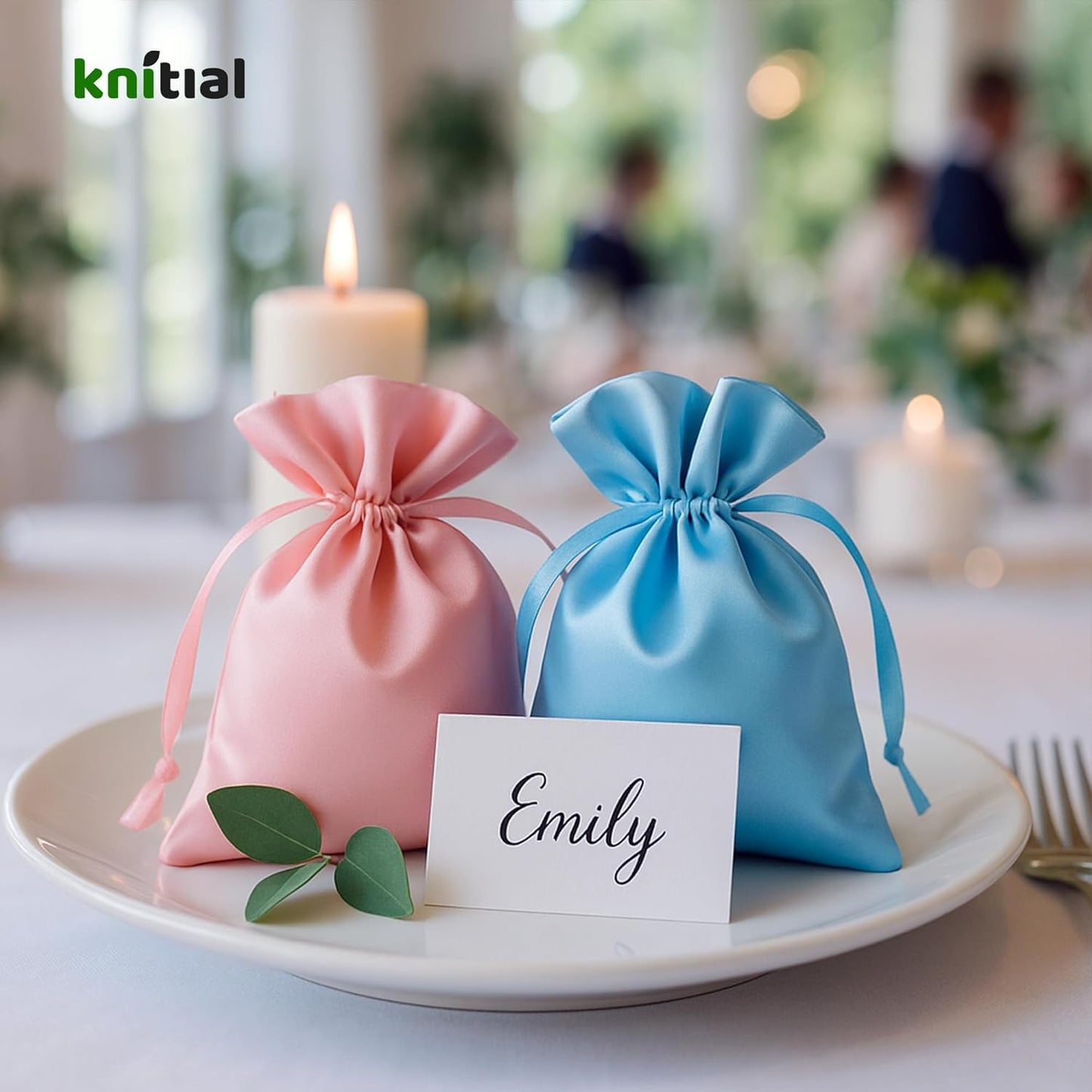 Rose Gold Satin Gift & Wedding Favor Drawstring Bags - 4" x 6", 50 per Pack