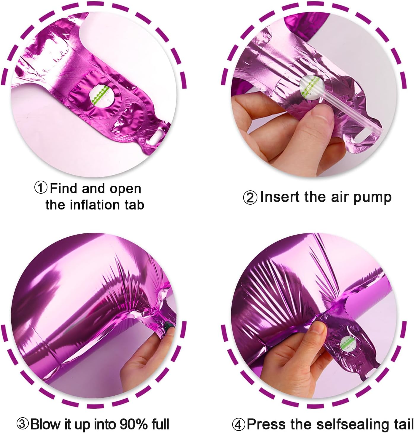 Rosy Purple 40 Inch Big Number Balloon Birthday Decoration, Number 2 Helium Balloon 12 20 22 23 24 26 2026 New Years Celebration, Boy Girl Baby Anniversary Party Graduations Supplies Decorations