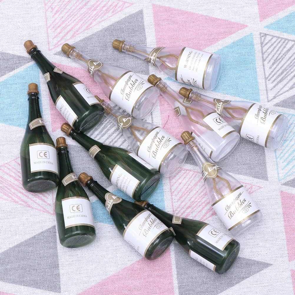 LUOZZY 24 Mini Champagne Bottles - Wedding & Bar Decoration, 1:12 Scale, 3.7x1.2 INCH