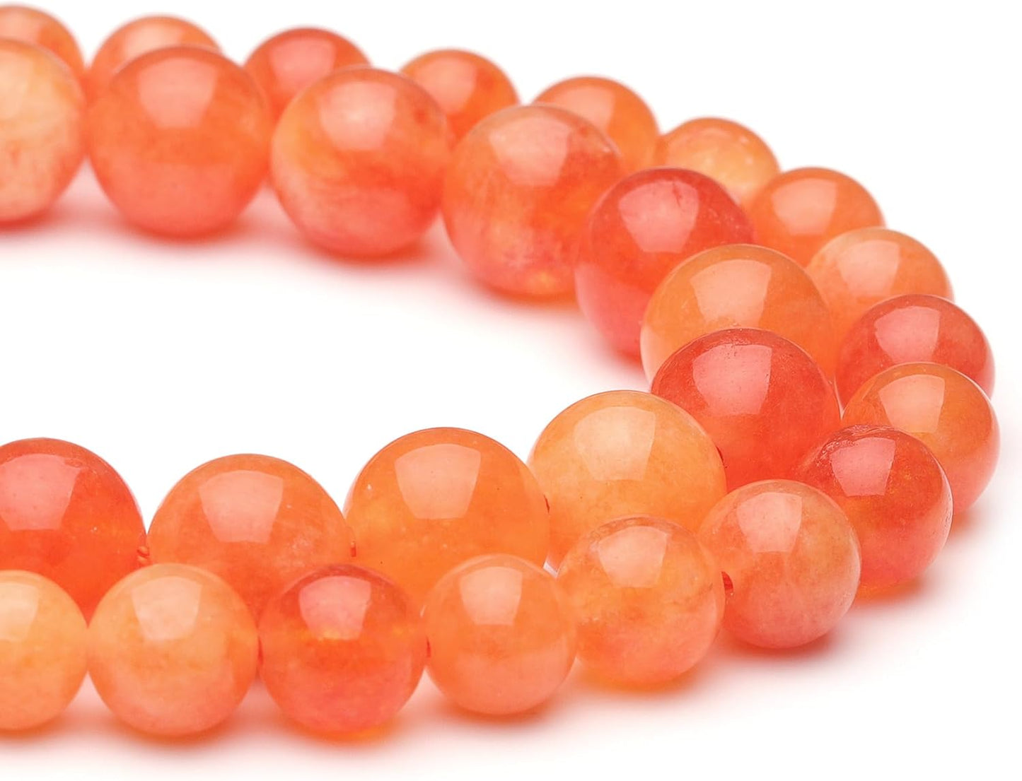 8mm Natural Stone Beads for Jewelry Making,Gold Sunstone Polished Smooth Round Gemstone Beads for Bracelet Necklace 15 Inch