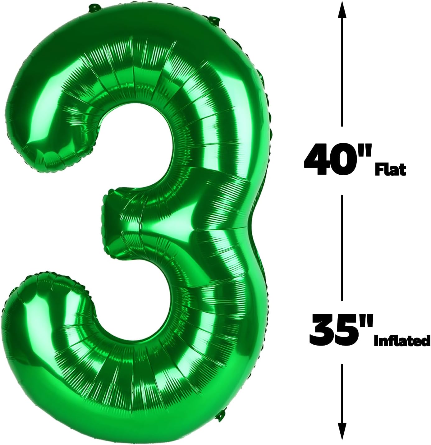 40 Inch Green 13 31 Large Number Balloon, 13 31 Green Birthday Party Decorations, Number 13 31 Foil Balloons for Anniversary Party Graduations Celebration Supplies