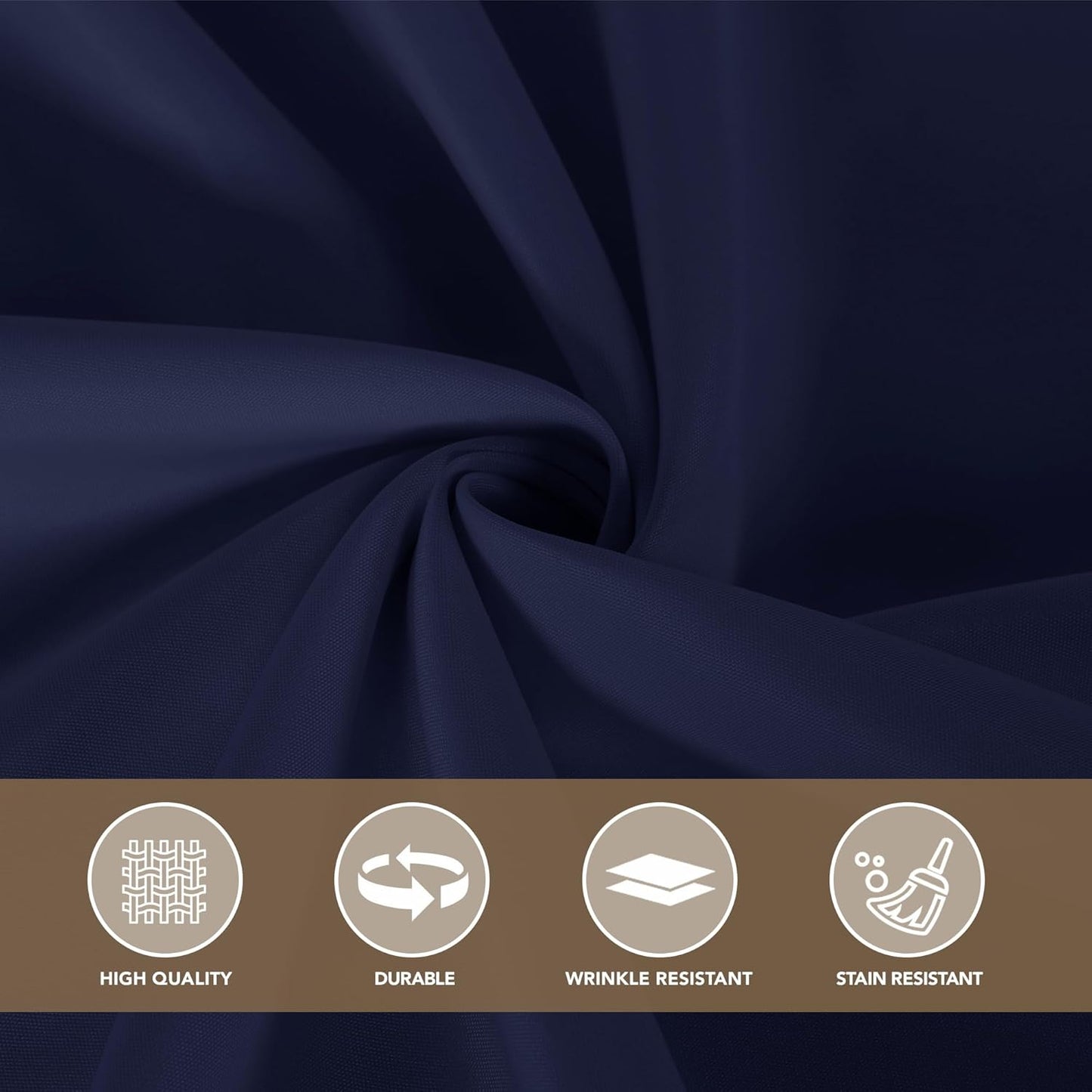 sancua Small Square Tablecloths 36x36 Inch - Navy Blue Table Cloth for Square or Round Tables, Washable Polyester Fabric Table Cover for Nightstand End Bedside Tables