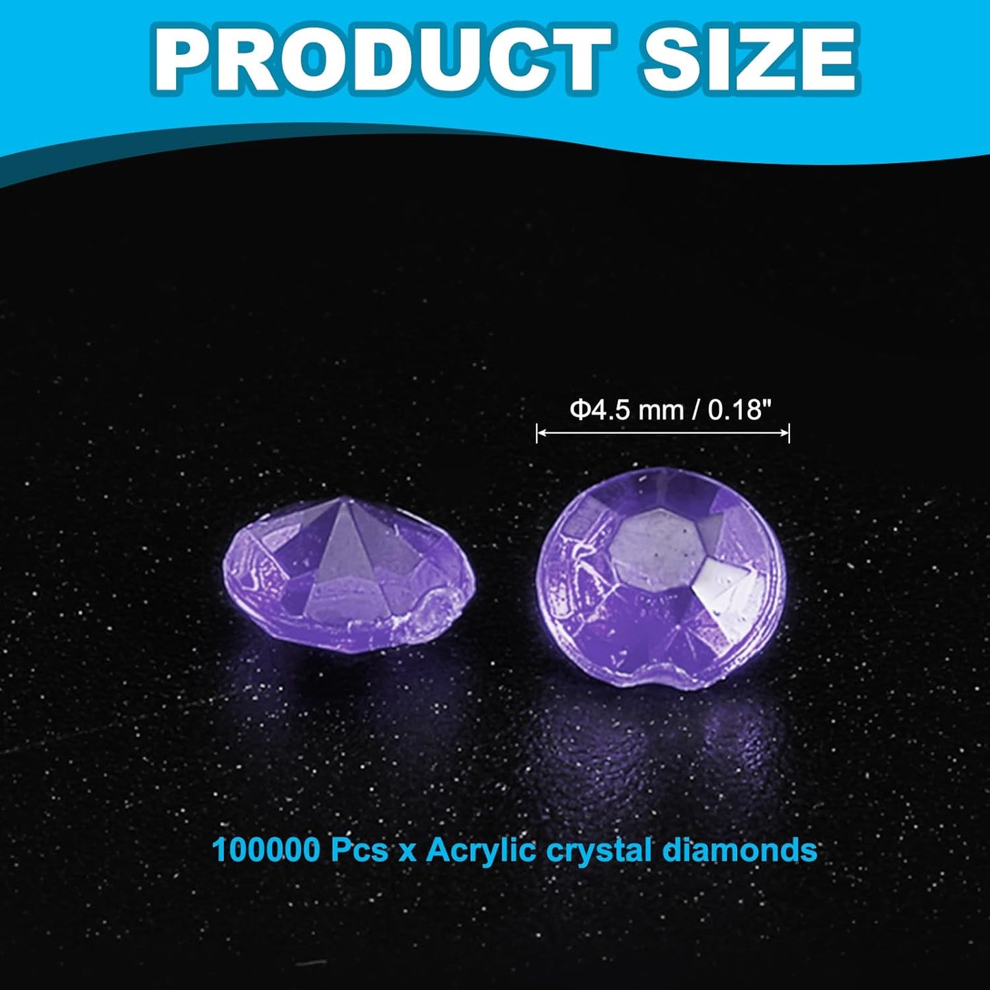PATIKIL 10000 Pcs Wedding Table Scatter Confetti Crystals 4.5 mm Acrylic Diamonds Vase Fillers Gems for Table Centerpiece Decorations Party Vase Beads, Blue/Purple