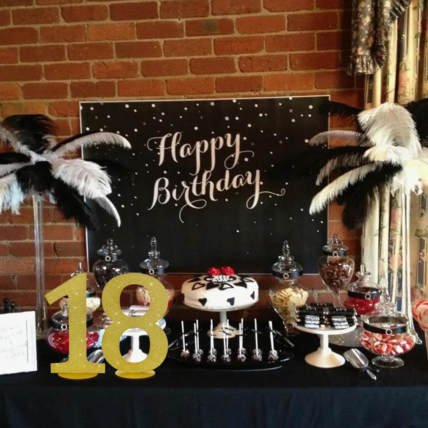 TONIFUL 11.8 Inch Gold Glitter Numbers Table Centerpieces 0-9 Birthday Party Decorations,Shining Gold Digital 8 for Birthday Party,Wedding,Bridal Shower,Engagement,Photo Shoot,Anniversary