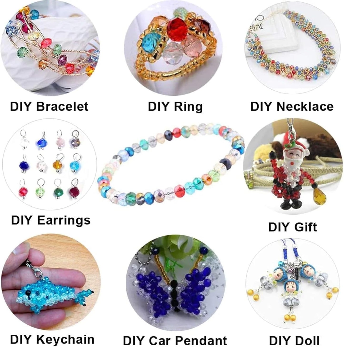 200PCS 6MM Crystal Glass Beads for Jewelry Making Pink Series Rondelle Facted Crystal Glass Beads for Bracelet Making Round Glass Spacer Beads for DIY Crafts Wind Chimes Suncatchers