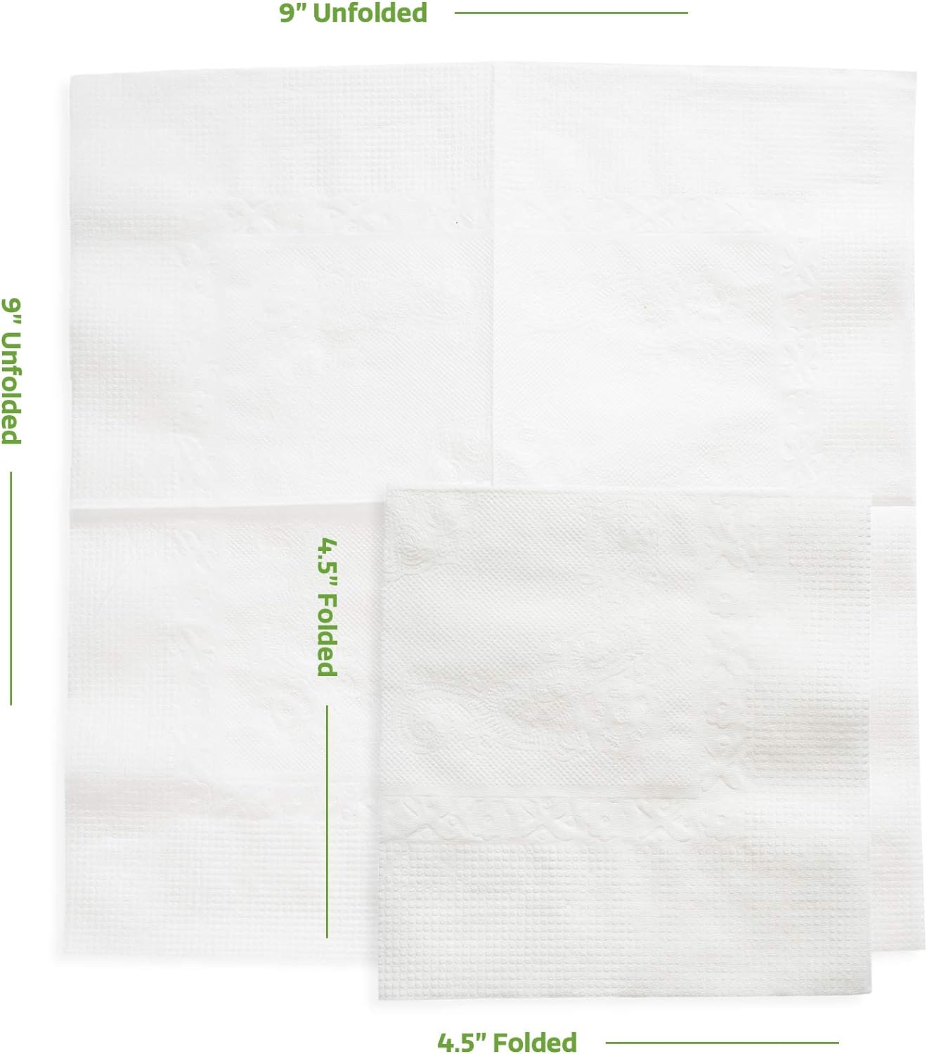 GUSTO [500 Count - 4.5 x 4.5 Folded] White Beverage Napkins - 1-Ply Bulk Cocktail Napkins, Restaurant Bar Paper Napkins and Party Napkins - 9x9 Unfolded (Formerly Comfy Package)