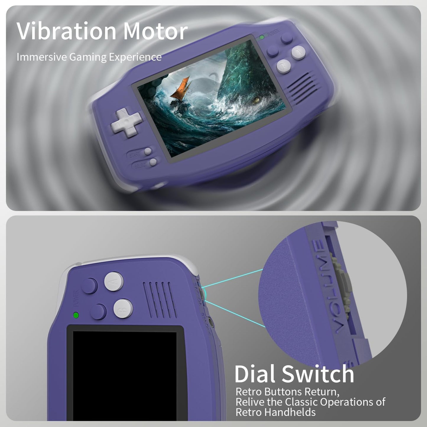 RG34XX Retro Handheld Game Consoles RG34XX Classic Retro Gaming Console 32+64G Card Preloaded Games 5000+ rg34xx Portable Gaming Console Linux 64-bit 3500mAh Battery WiFi Bluetooth HD and TV Output Indigo