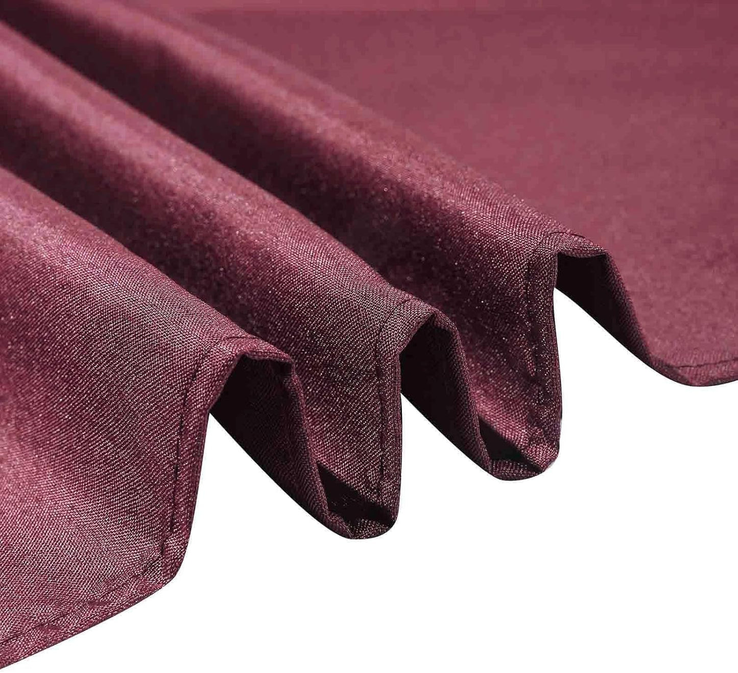 Efavormart 70" Premium Square Polyester Tablecloth for Wedding Kitchen Dining Events - Burgundy