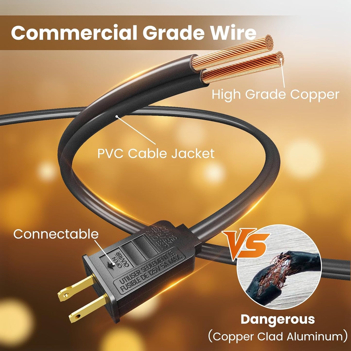 RTTY Outdoor String Lights 50ft, G40 Led Patio Globe Lights with 26pcs Plastic Bulbs, Shatterproof Waterproof Connectable Hanging for Porch Cafe Bistro Backyard Gazebo Balcony Deck Party