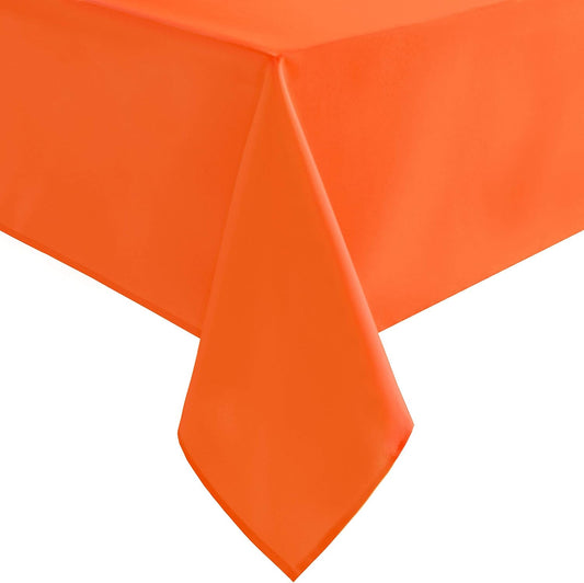 Hiasan Pumpkin Orange Tablecloth for Rectangle Tables - Waterproof and Spillproof Washable Fabric Table Cloth for Dining Room Kitchen Party, 60 x 102 Inch