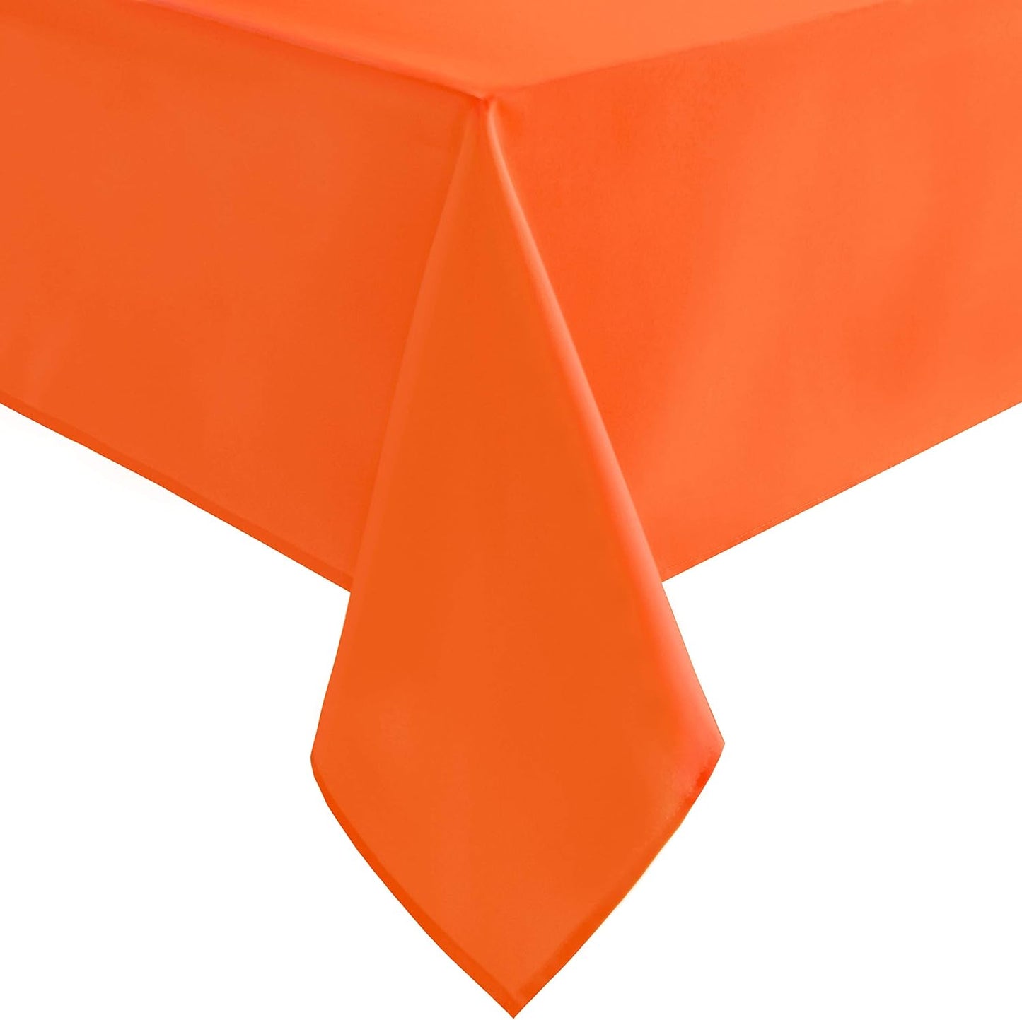 Hiasan Pumpkin Orange Rectangle Tablecloth - Waterproof Washable Polyester Fabric Table Cloth for Buffect Dining Birthday Party Wedding, 70 x 90 Inch