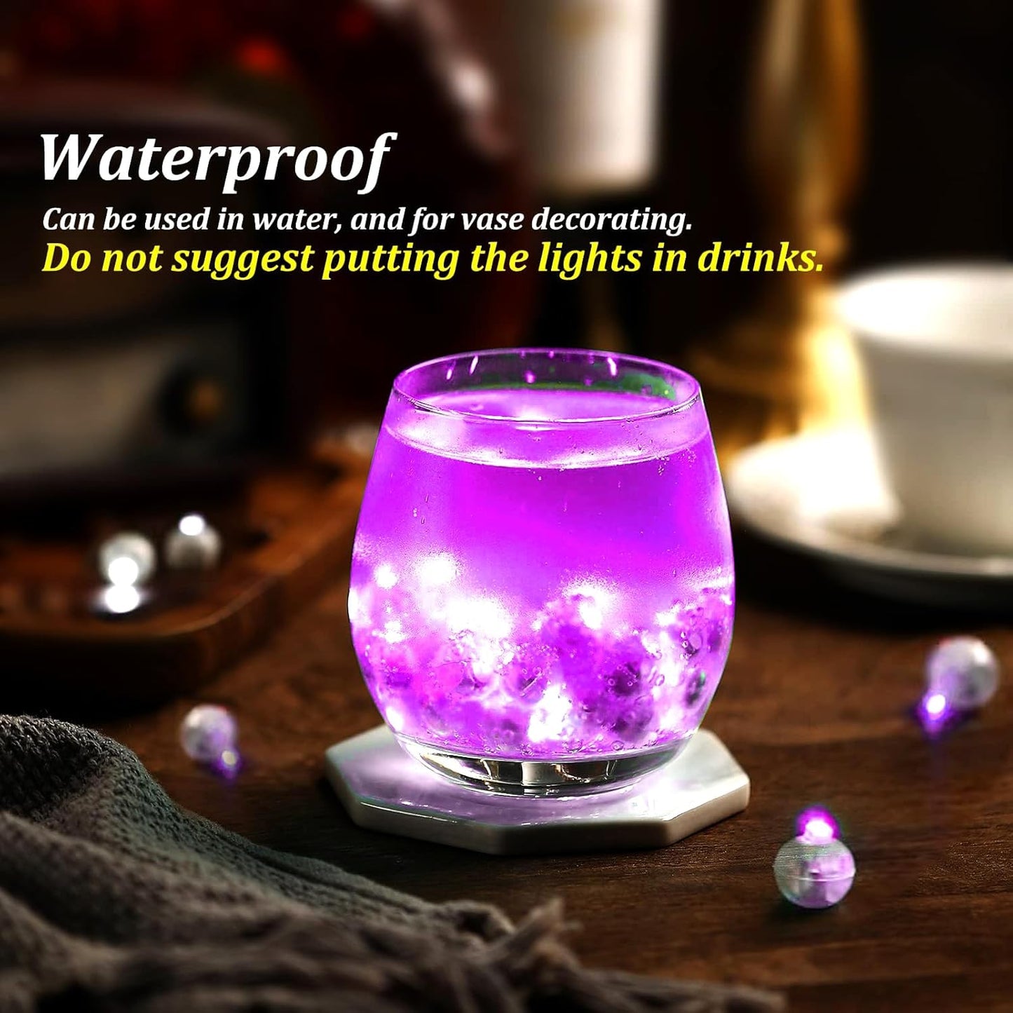 50pcs Pink LED Balloon Light, Mini Tiny Light Round Led Ball Lamp for Paper Lantern Balloon Indoor Outdoor Party Event Birthday Party Wedding Decoration Halloween Christmas Supplies