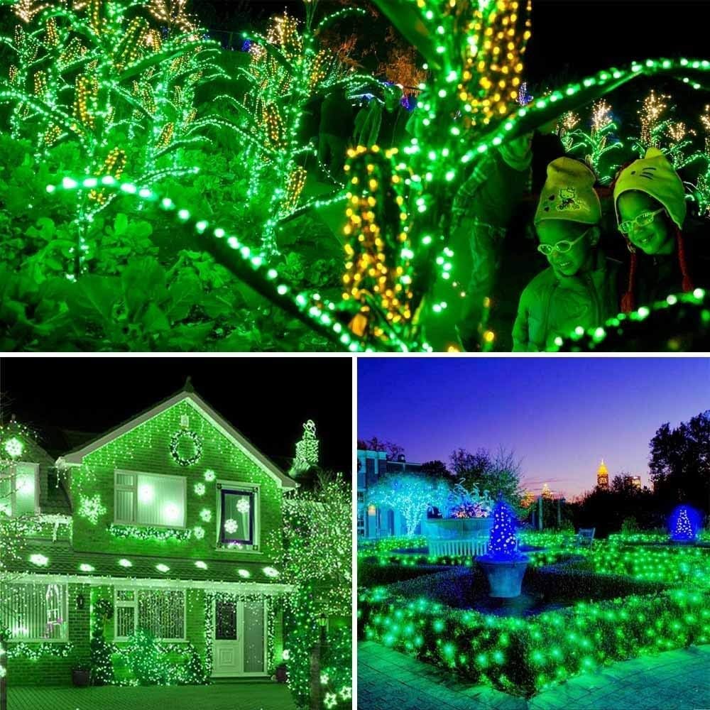 Toodour Solar Christmas Lights, 72ft 200 LED 8 Modes Outdoor Christmas String Lights, Waterproof Solar String Light for Xmas Tree, Fence, Holiday, Party, Balcony, Outdoo Xmas Decorations - Green