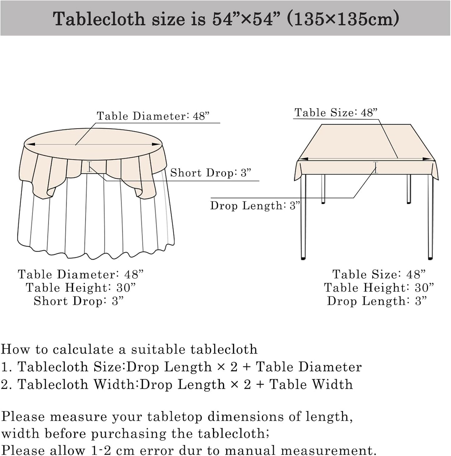 ShinyBeauty Sequin Tablecloth - Square 54x54-Inch Iridescent White Table Cloths for Round Table - Glitter Tablecloth Linen for Party