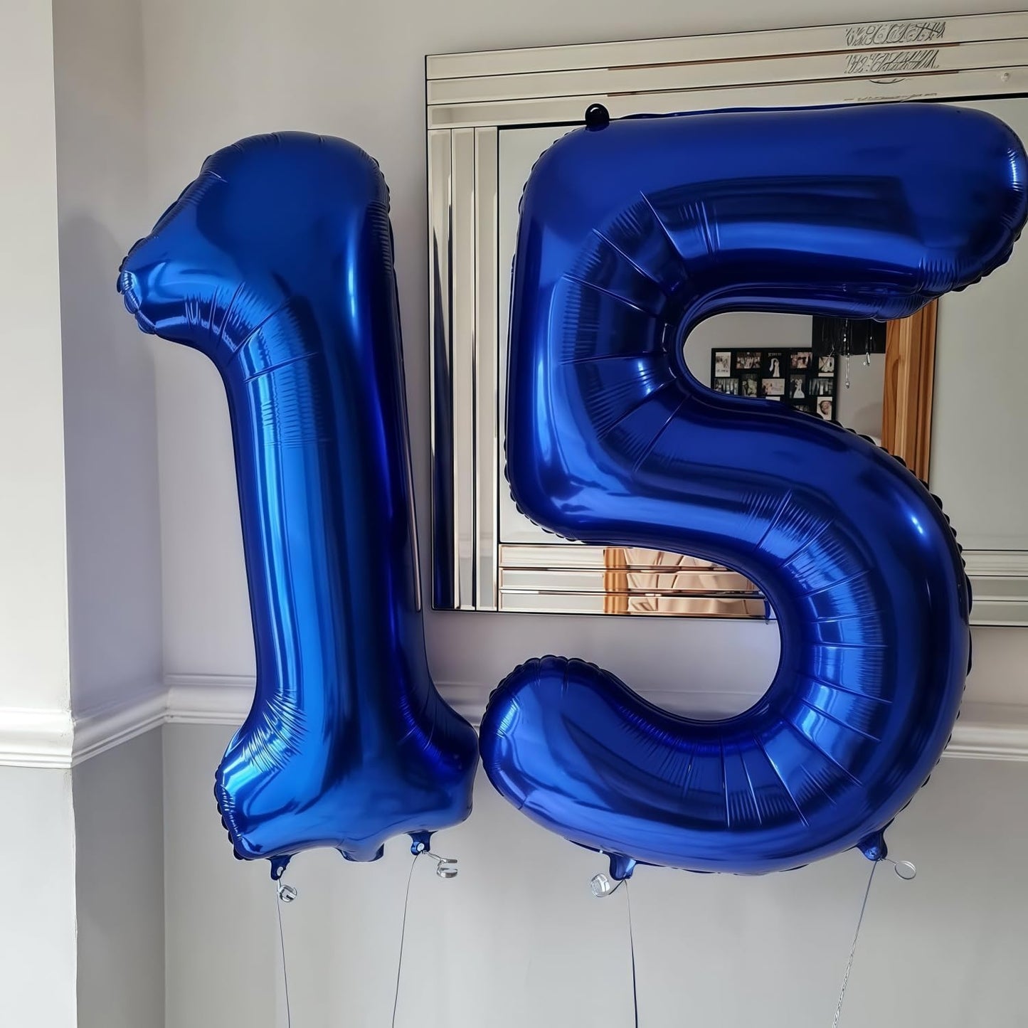 Navy Blue 1 Balloon Number,40 Inch Number 1 Balloon Big Dark Blue 1 Foil Mylar Helium Balloon for Birthday Party Decorations