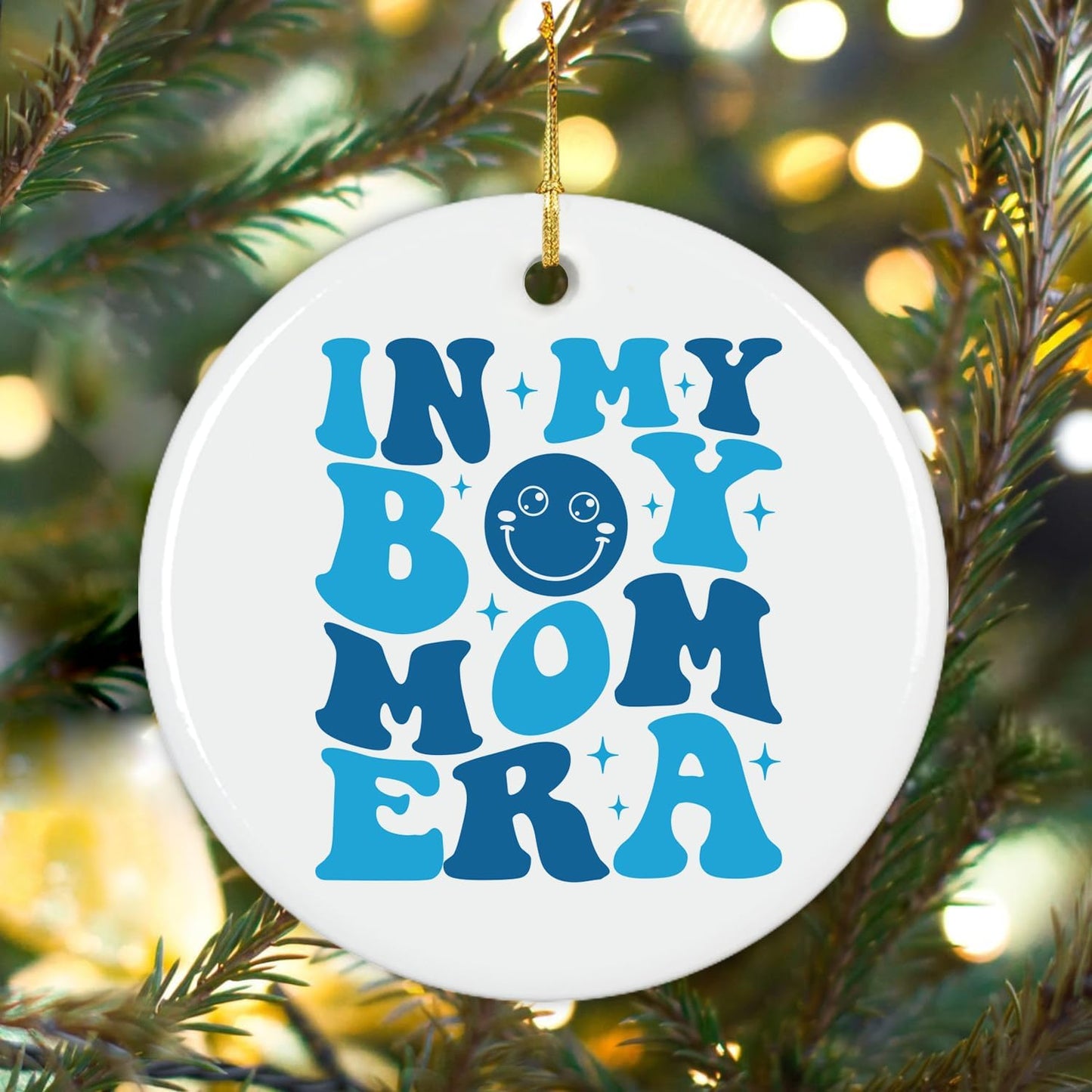 NewEleven Gifts for Boy Mom - Pregnancy Gifts, Gender Reveal Idea for Pregnant, Expecting Mother, Mama, Mom to Be, Mommy to Be - Baby Boy Announcement Gift Ceramic Ornament