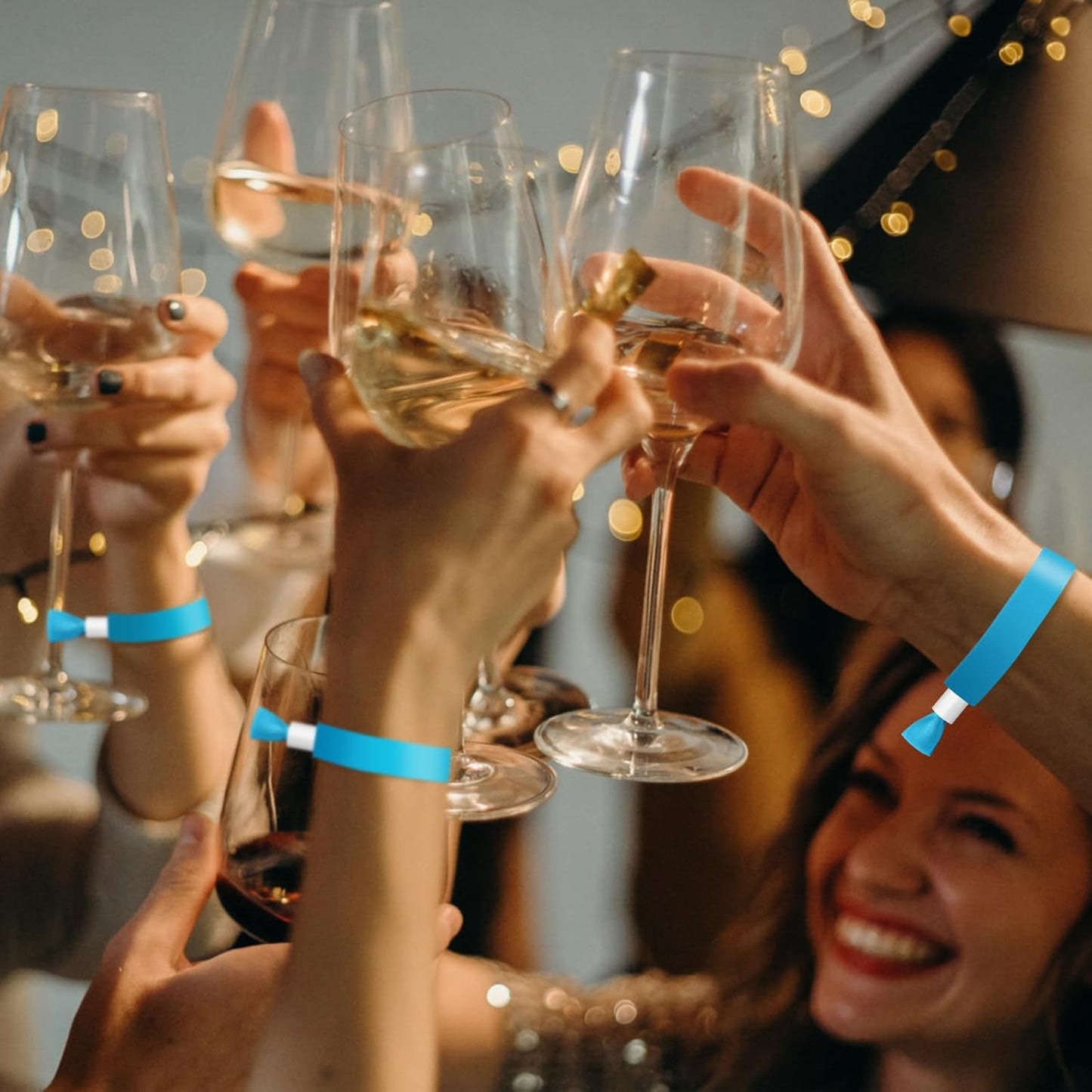 100 Pcs Cloth Event Wristbands, Event Wristbands, Colored Wrist Bands for Events, for Lightweight Concert Wrist Strap for Activities, Party Bracelets for Events ( Color : Water Blue )