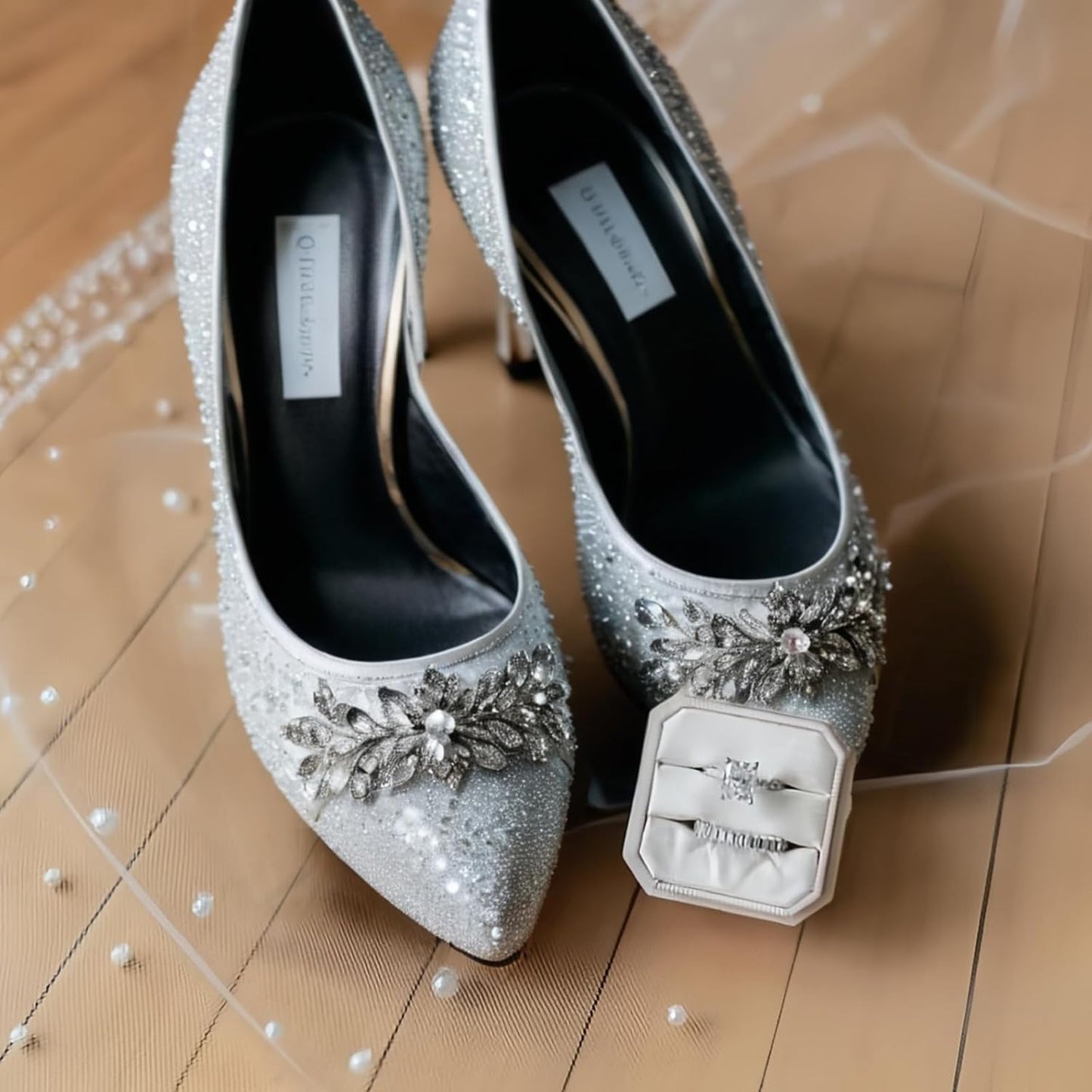 1 Tier Pearl Wedding Bridal Veil With Metal Comb Headband Decorations, Bride To Be Gift, Wedding