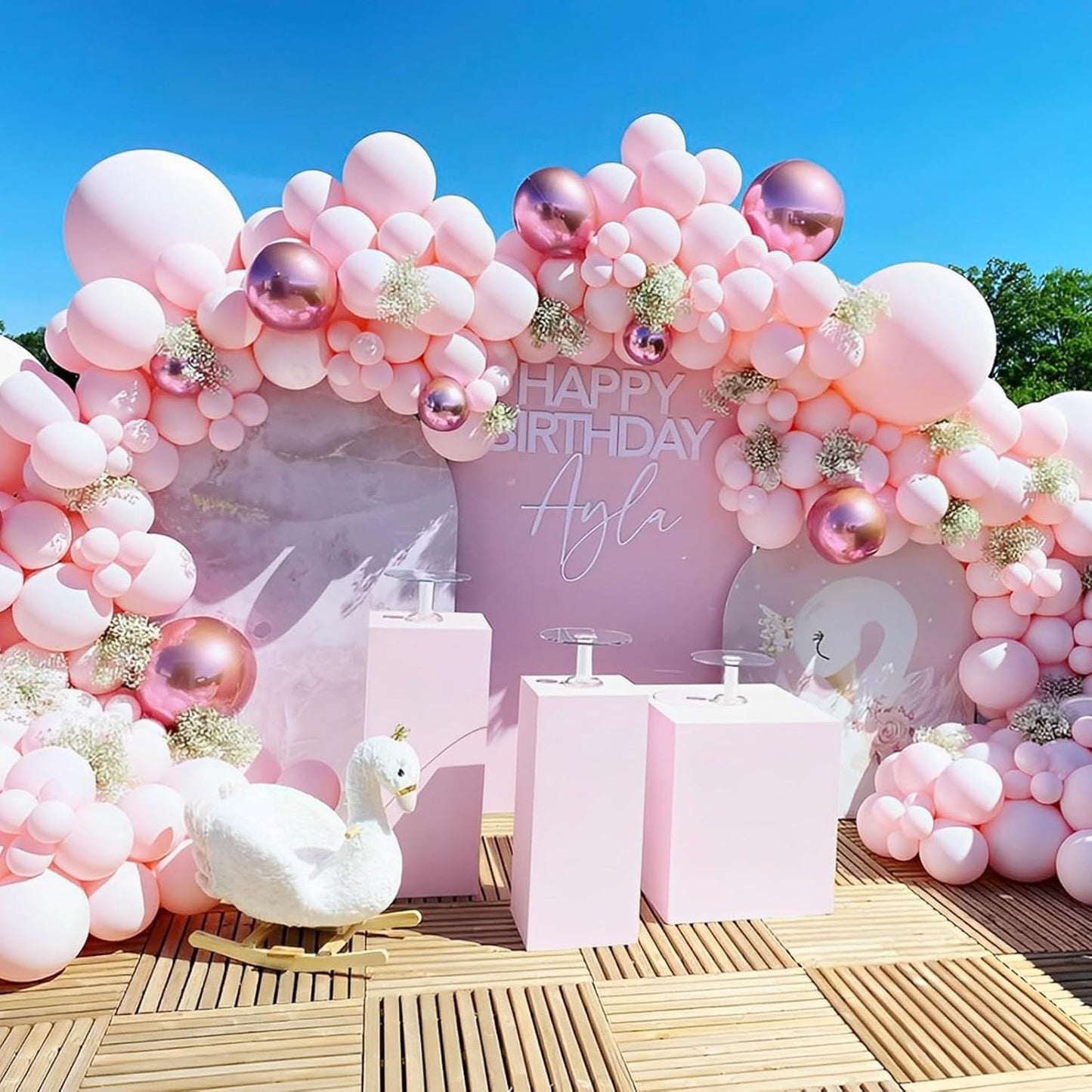 90pack Light Pink Balloons Different Size 18/12/10/5 Inch Pastel Pink Balloon Garland Arch Kit for Boys Girls Birthday Party, Baby Shower, Wedding, Gender Reveal, Baby Shower Decorations