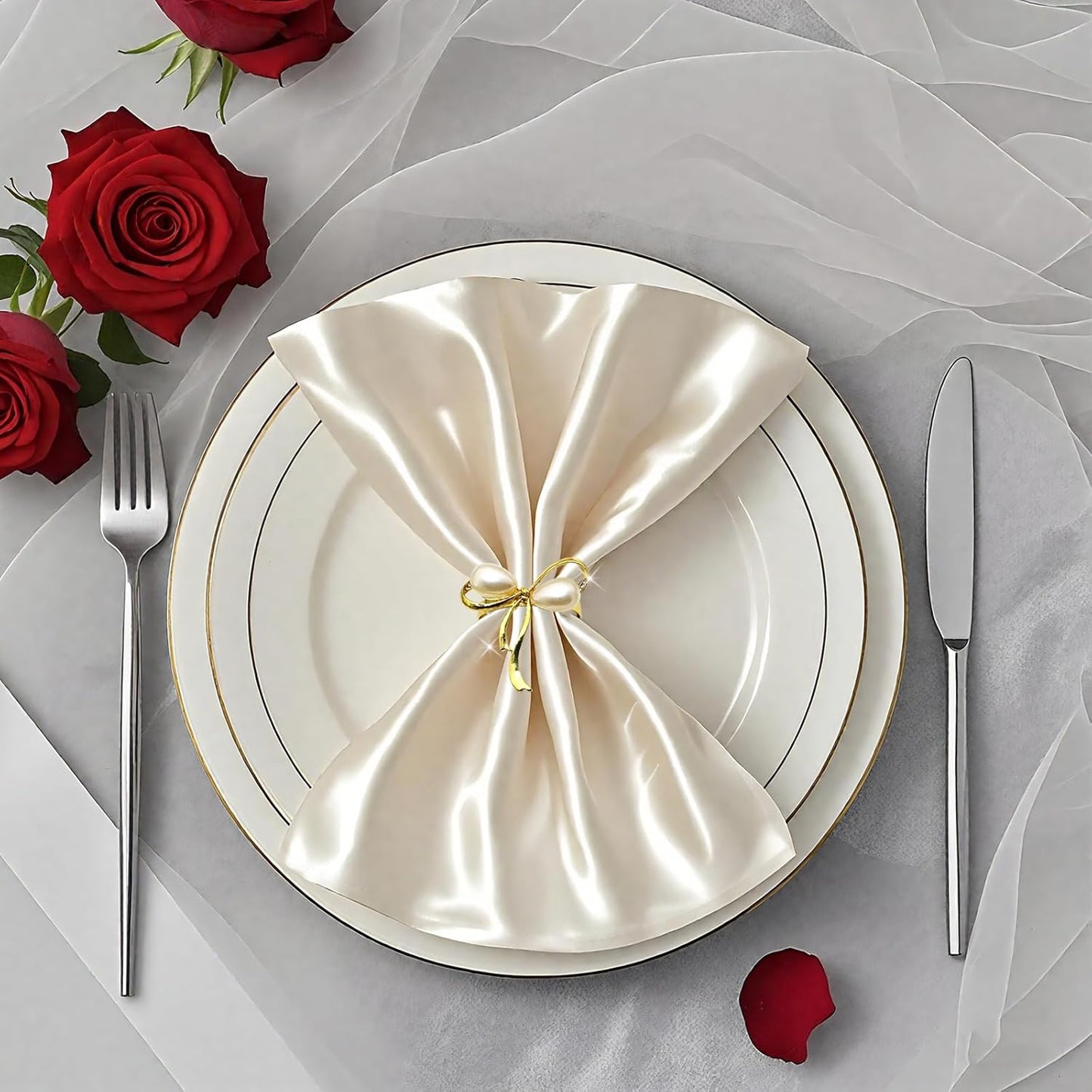 Gold Napkin Rings Set of 8 Pearl Bow Napkin Rings for Napkins,Rustic Napkin Ring Holders, Butterfly Knot Napkin Holders for Cloth Napkins,Christmas Bow Tie Napkin Ring for Dining Table Decor