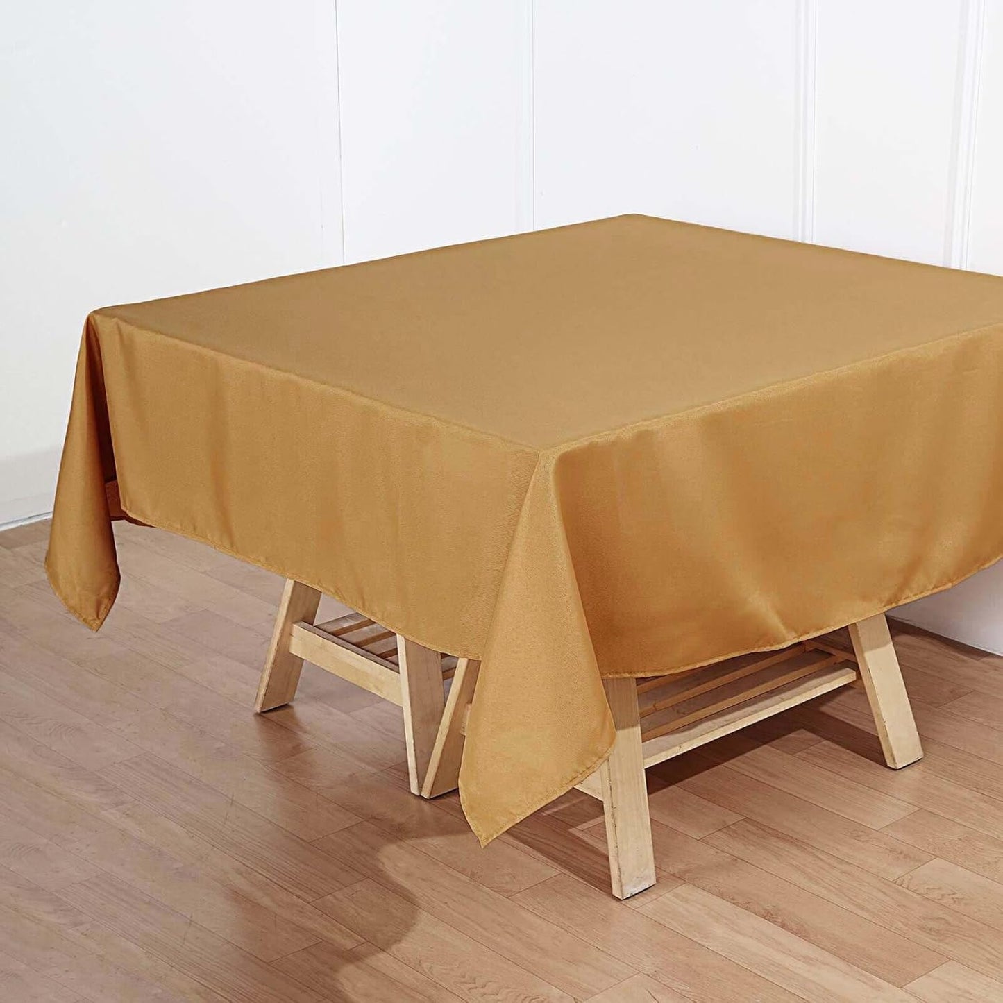 Efavormart 70" Square Linens Gold Wholesale Linens Polyester Square Linen Tablecloth for Wedding Banquet Party Restaurant