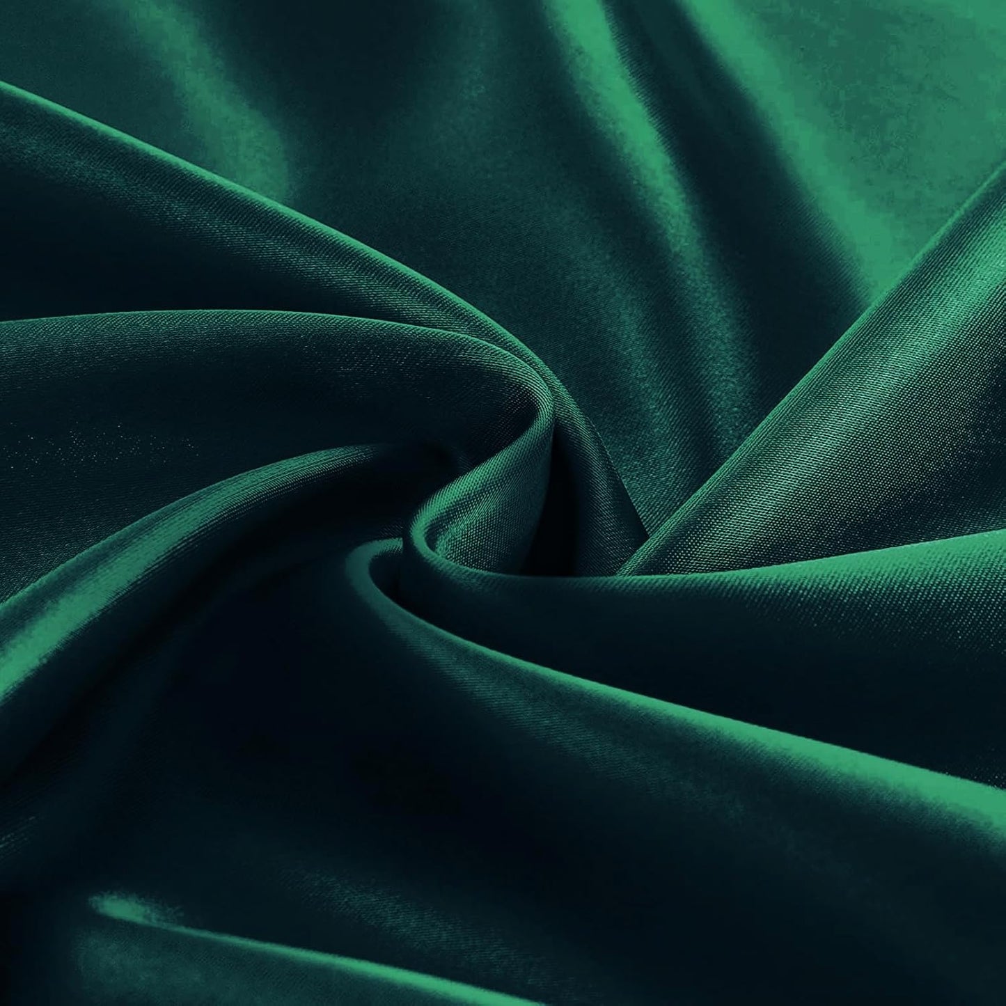 KKJIAF 1 Pack 60 Inch / 5ft Round Table Cloth, Hunter Green Overlay Round Satin Table Cover, Silky Satin Dining Tablecloths for Wedding Buffet Parties Banquet Decoration