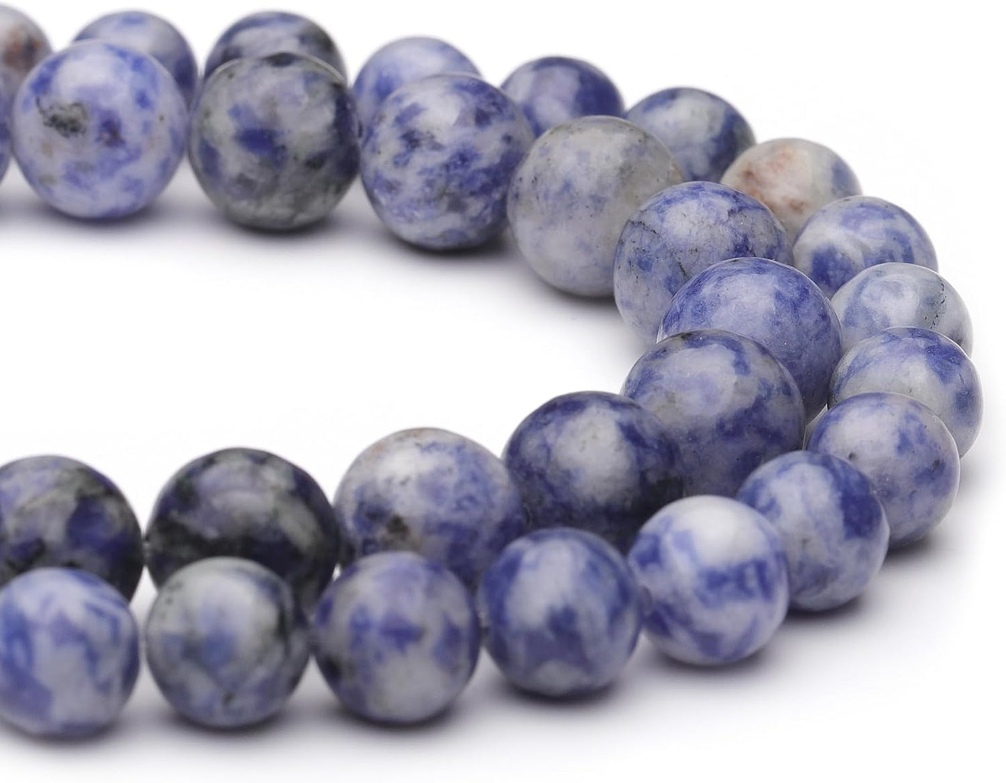 10mm Natural Stone Beads for Jewelry Making,Blue Sodalite Polished Smooth Round Gemstone Beads for Bracelet Necklace 15 Inch