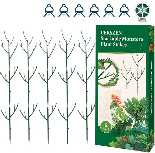 15 Pack Stackable Plant Support Stakes, Garden Trellis for Climbing Plants Indoor and Outdoor Use, Plant Accessories for Potted Plants Monstera, Plant Sticks for Climbing Plant Stems